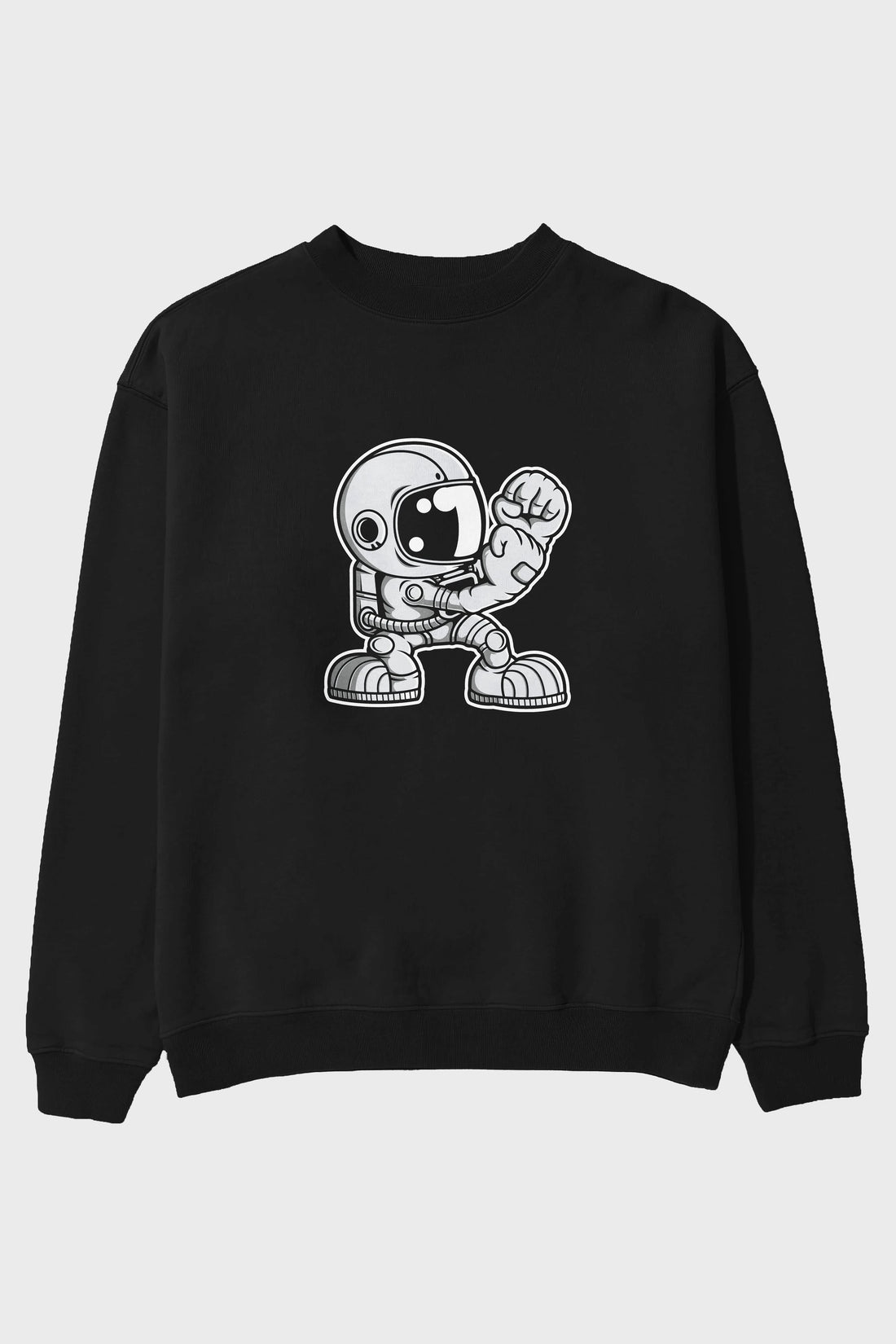 Astronaut Fighting Irish Ön Baskılı Oversize Sweatshirt Erkek Kadın Unisex