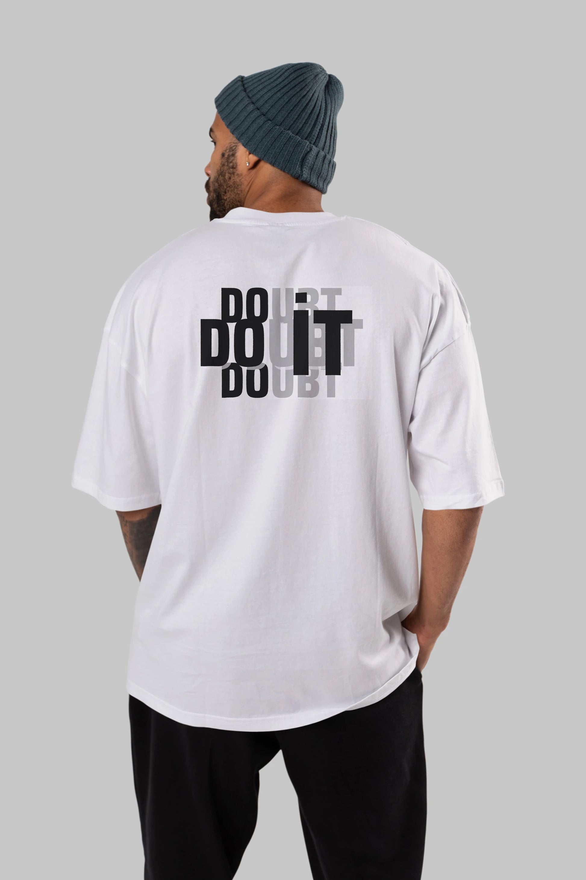 Do it Yazılı Arka Baskılı Oversize t-shirt Erkek Kadın Unisex
