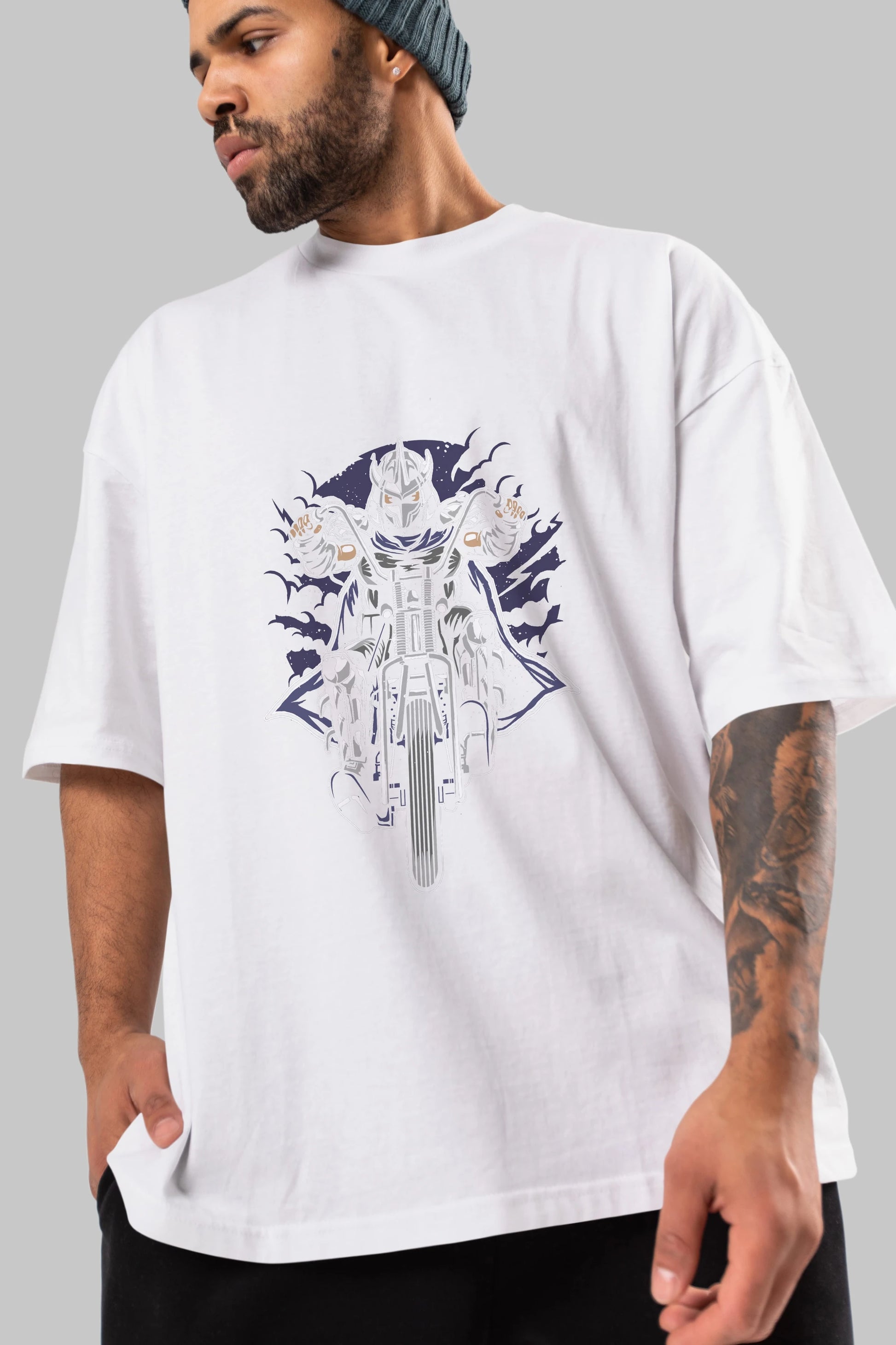 Shred Chopper Ön Baskılı Oversize t-shirt Erkek Kadın Unisex %100 Pamuk tişort