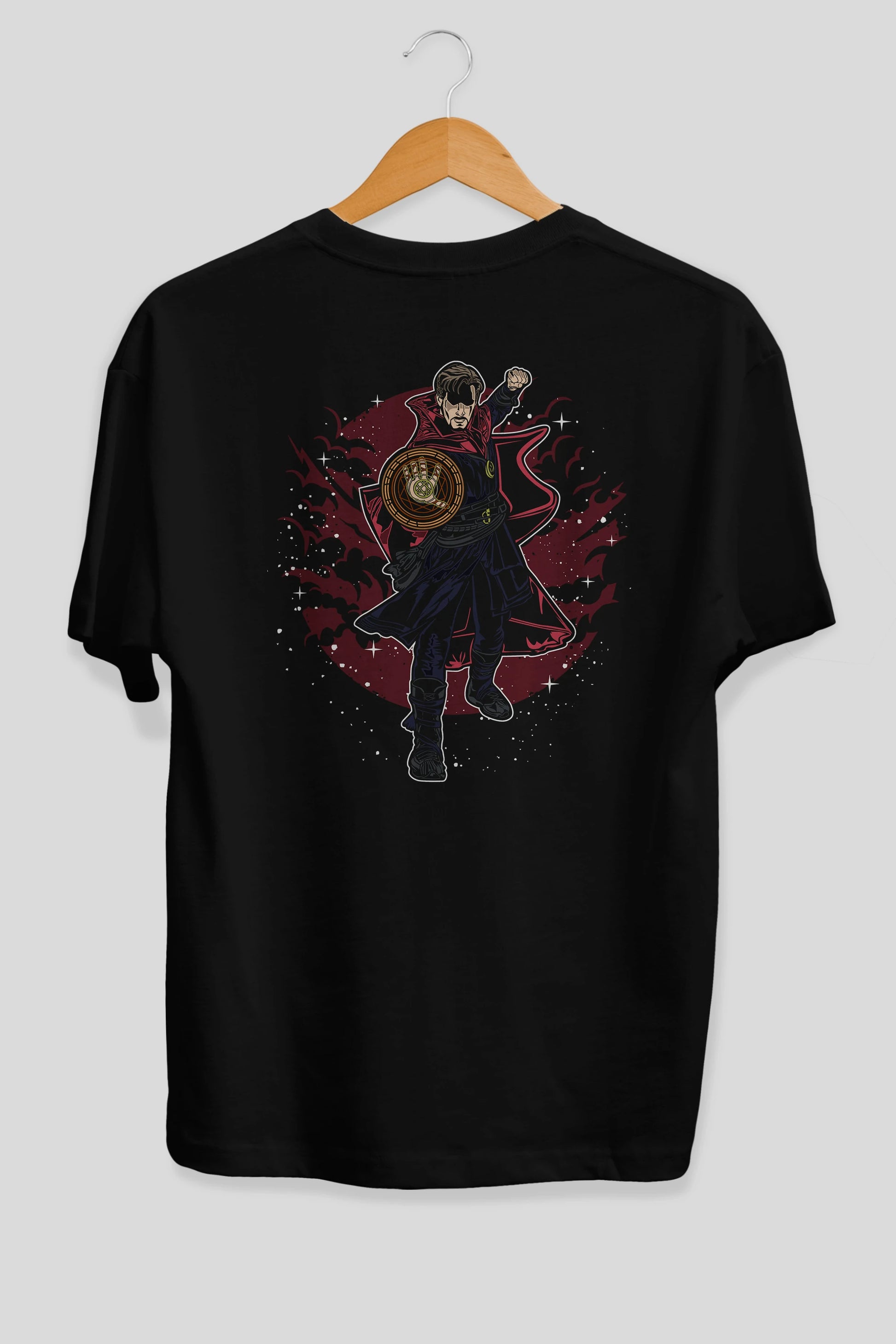 DOCTER STRANGE Arka Baskılı Oversize t-shirt Erkek Kadın Unisex %100 Pamuk