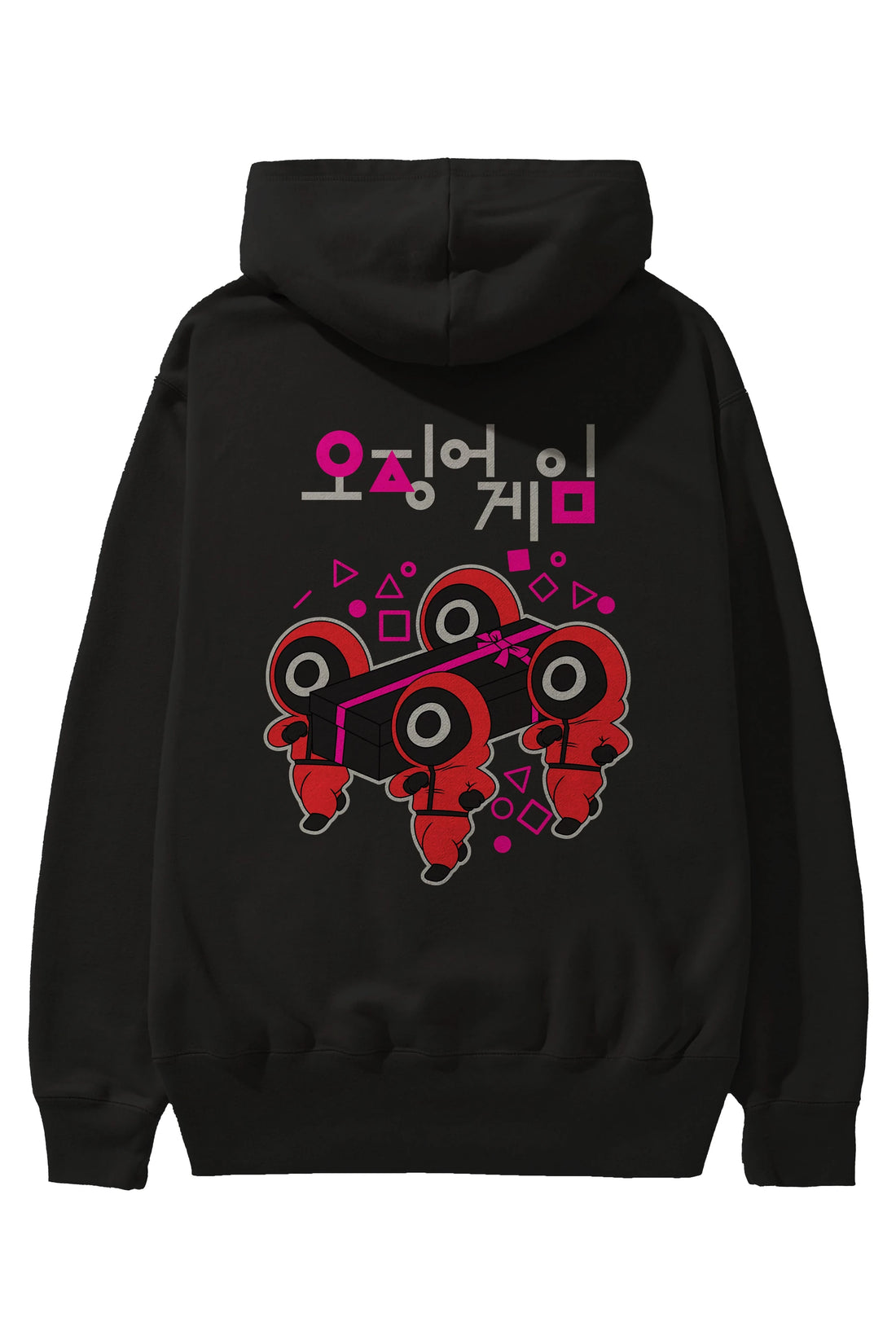 Squid Game (6) Arka Baskılı Hoodie Oversize Kapüşonlu Sweatshirt Erkek Kadın Unisex