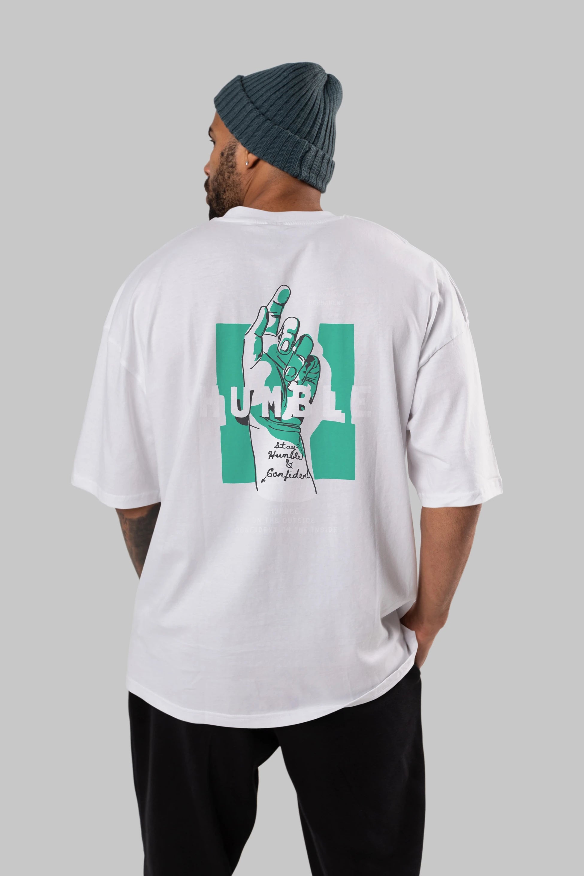 Humble Arka Baskılı Oversize t-shirt Erkek Kadın Unisex