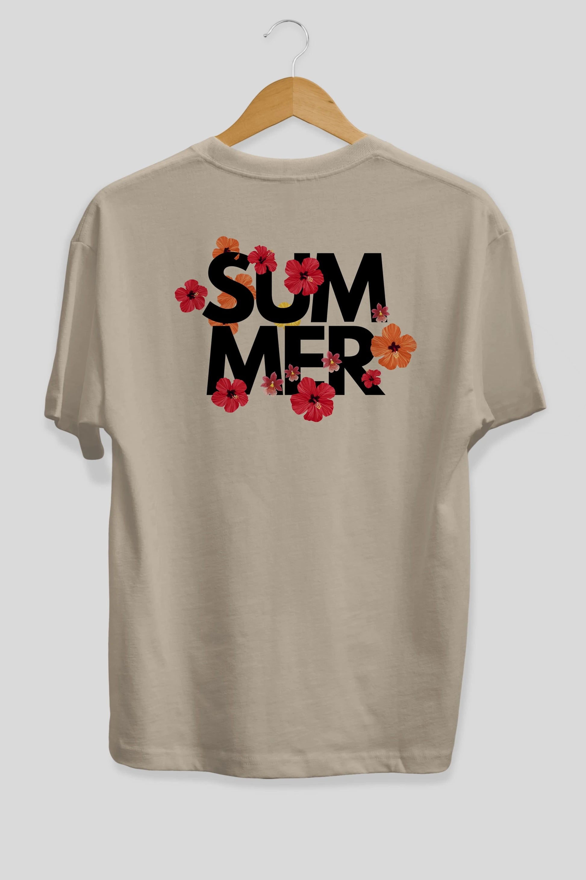 Summer Yazılı 2 Arka Baskılı Oversize t-shirt Erkek Kadın Unisex