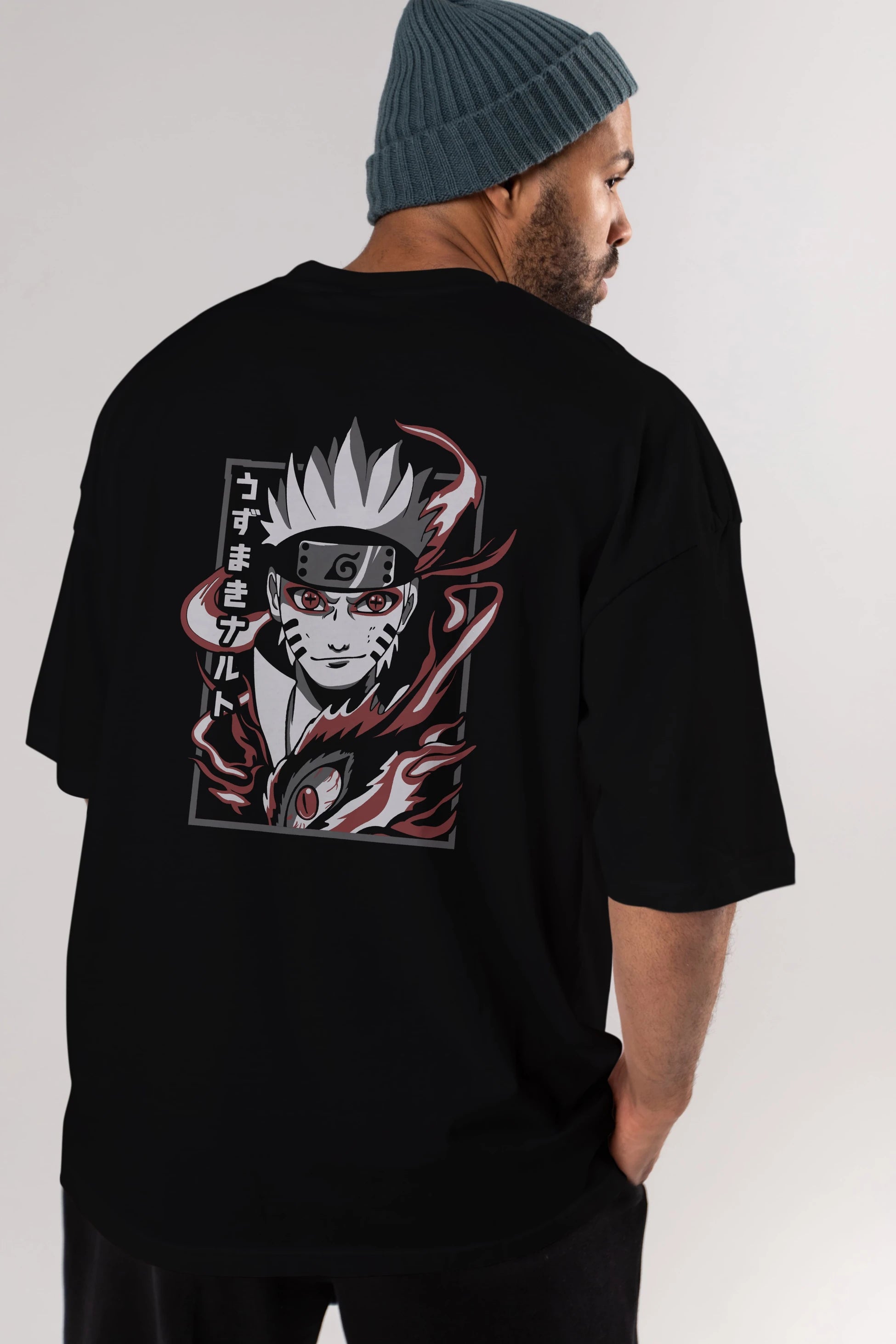 NarutoMod Anime Arka Baskılı Oversize t-shirt Erkek Kadın Unisex