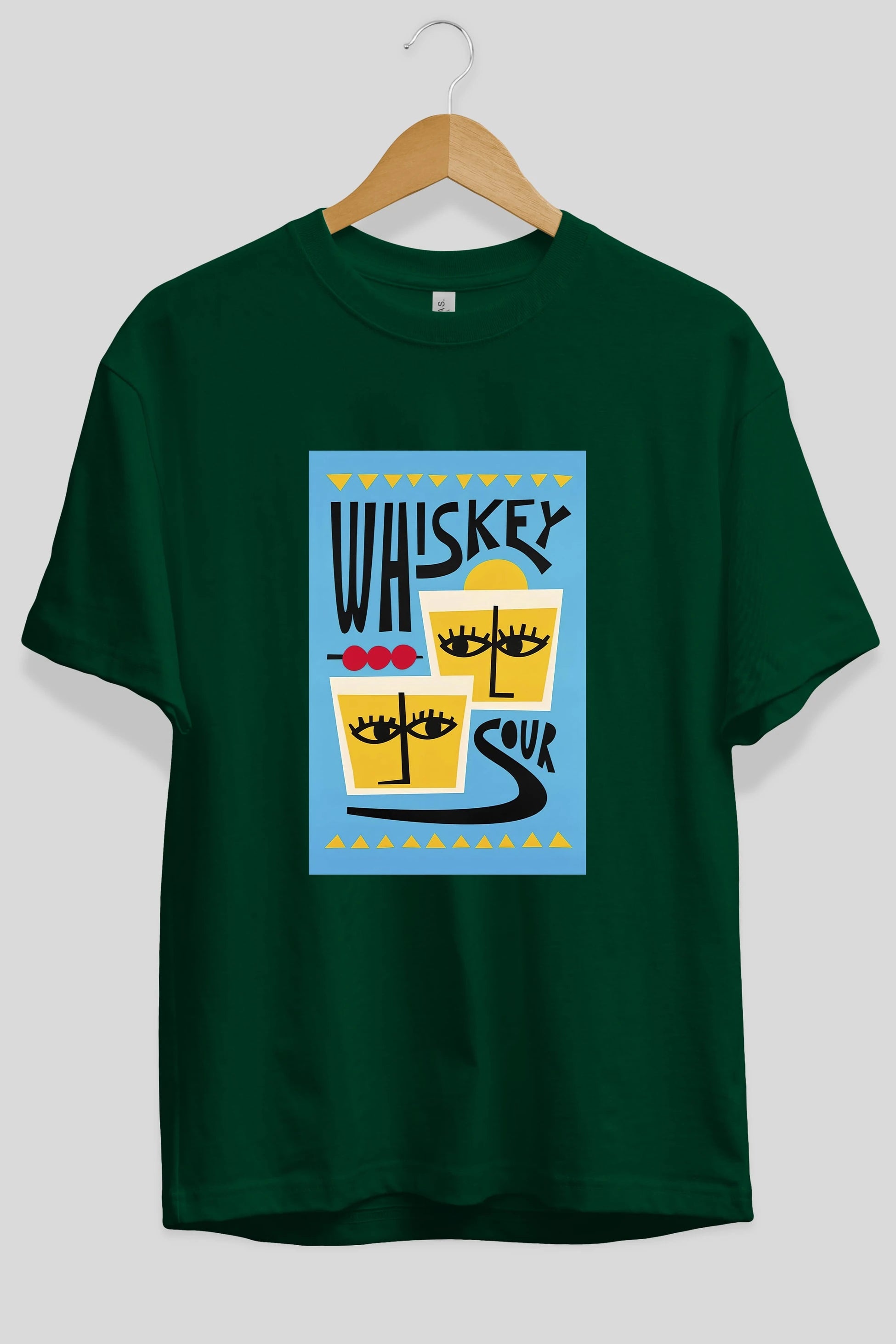 Whiskey Sour 2 Ön Baskılı Oversize t-shirt Erkek Kadın Unisex %100 Pamuk Bisiklet Yaka tişort
