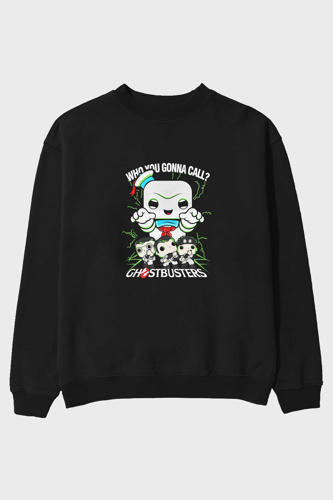 Ghostbusters Ön Baskılı Oversize Sweatshirt Erkek Kadın Unisex