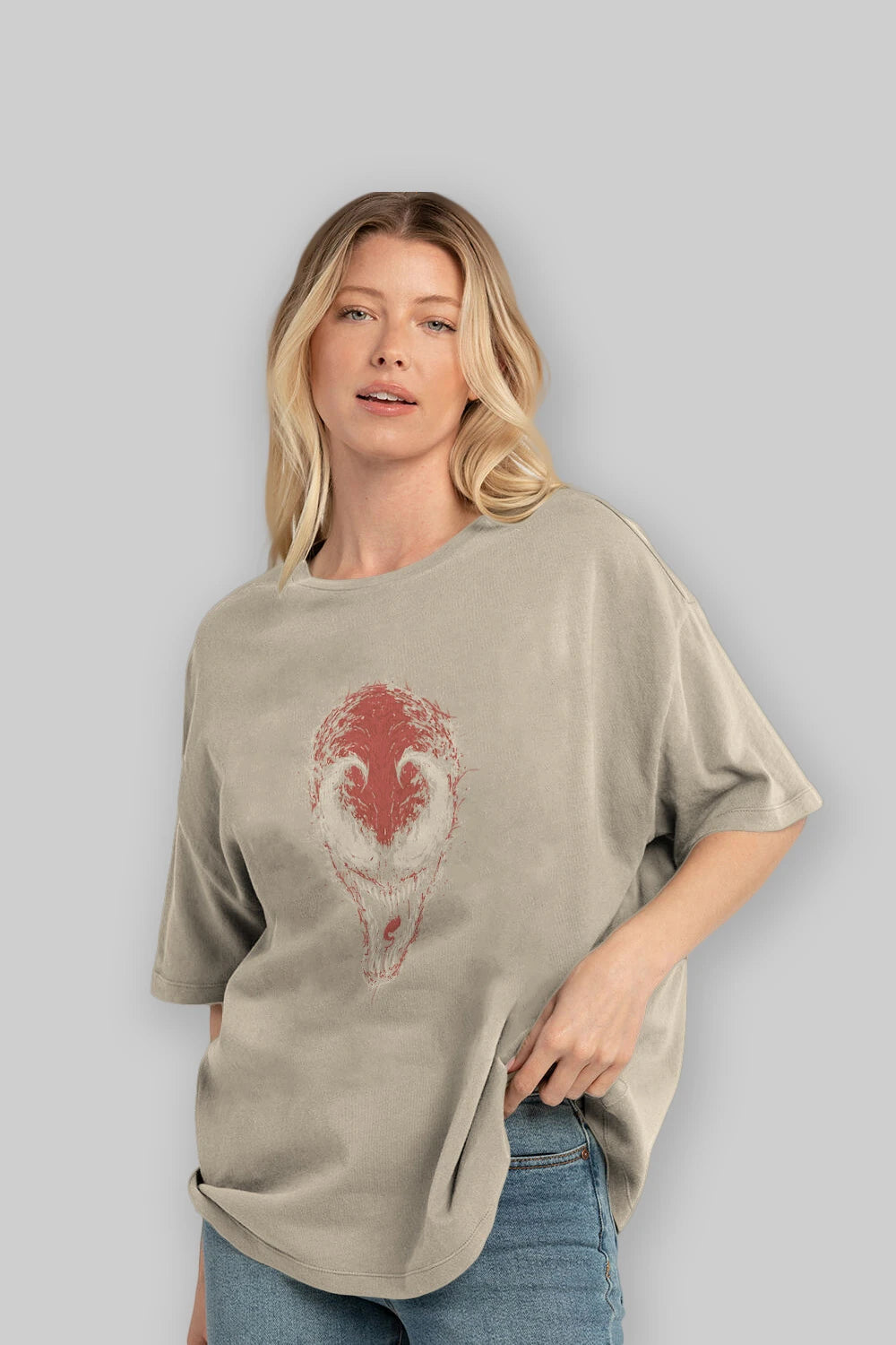 Venom (12) Ön Baskılı Oversize t-shirt Erkek Kadın Unisex %100 Pamuk Bisiklet Yaka tişort