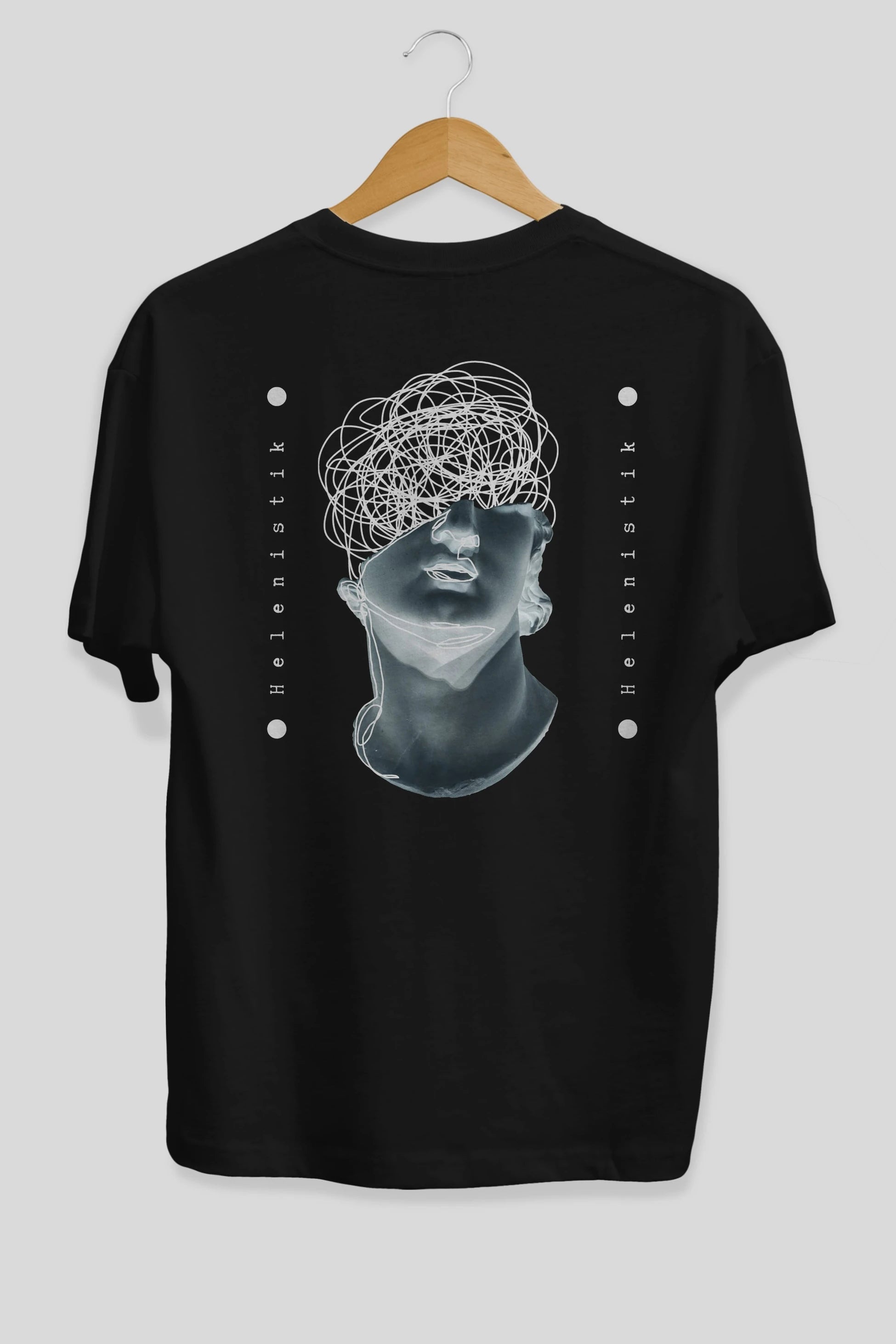 Heykel 2 Arka Baskılı Oversize t-shirt Erkek Kadın Unisex