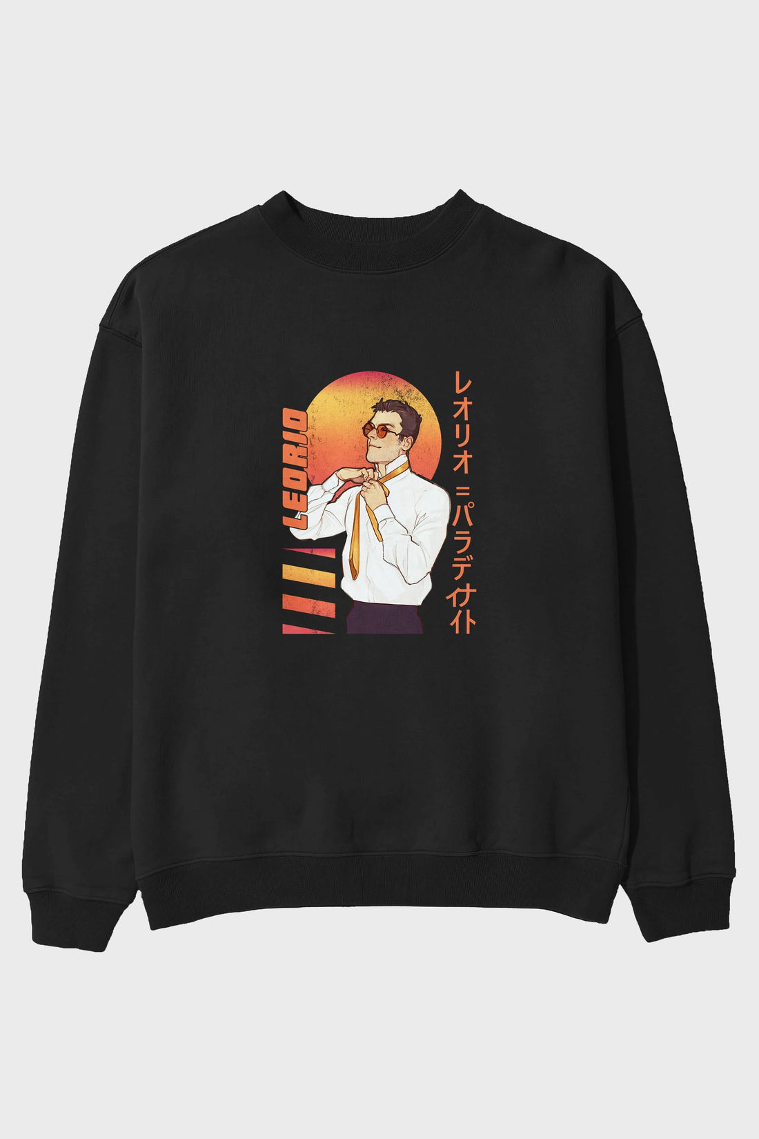 Leorio Paladiknight 5 (2) Anime Ön Baskılı Oversize Sweatshirt Erkek Kadın Unisex