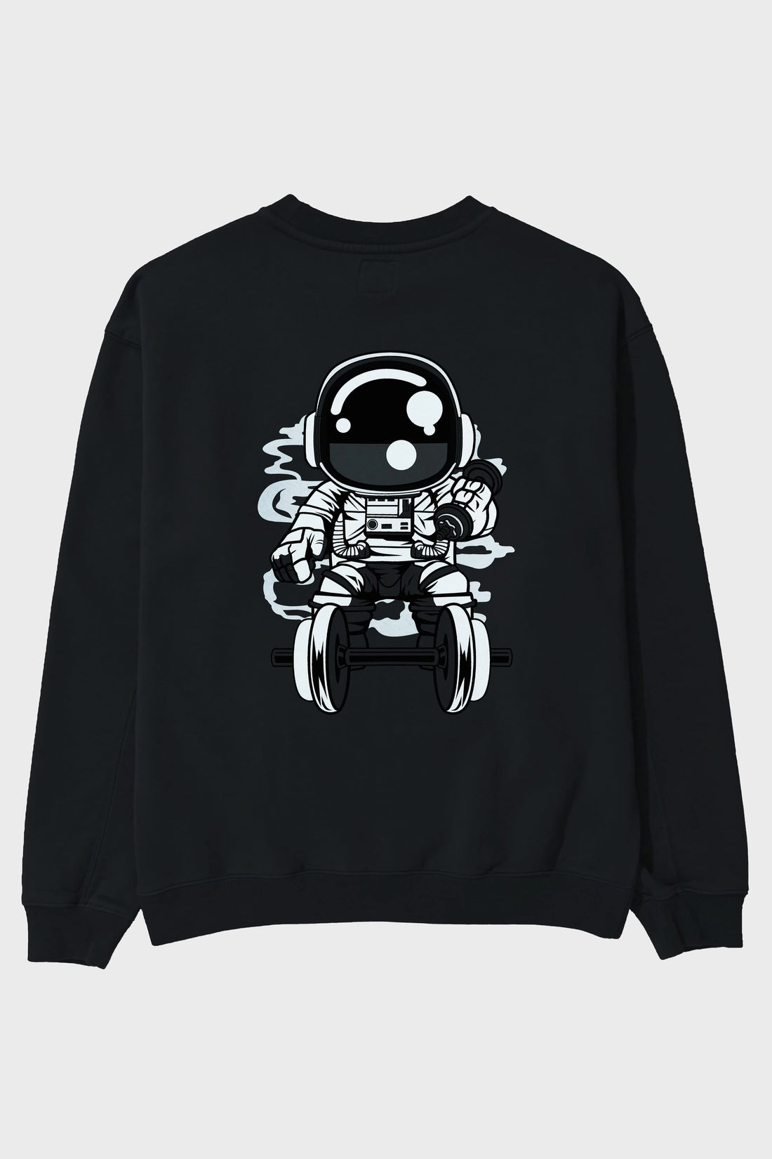 Astronaut Gym Arka Baskılı Oversize Sweatshirt Erkek Kadın Unisex