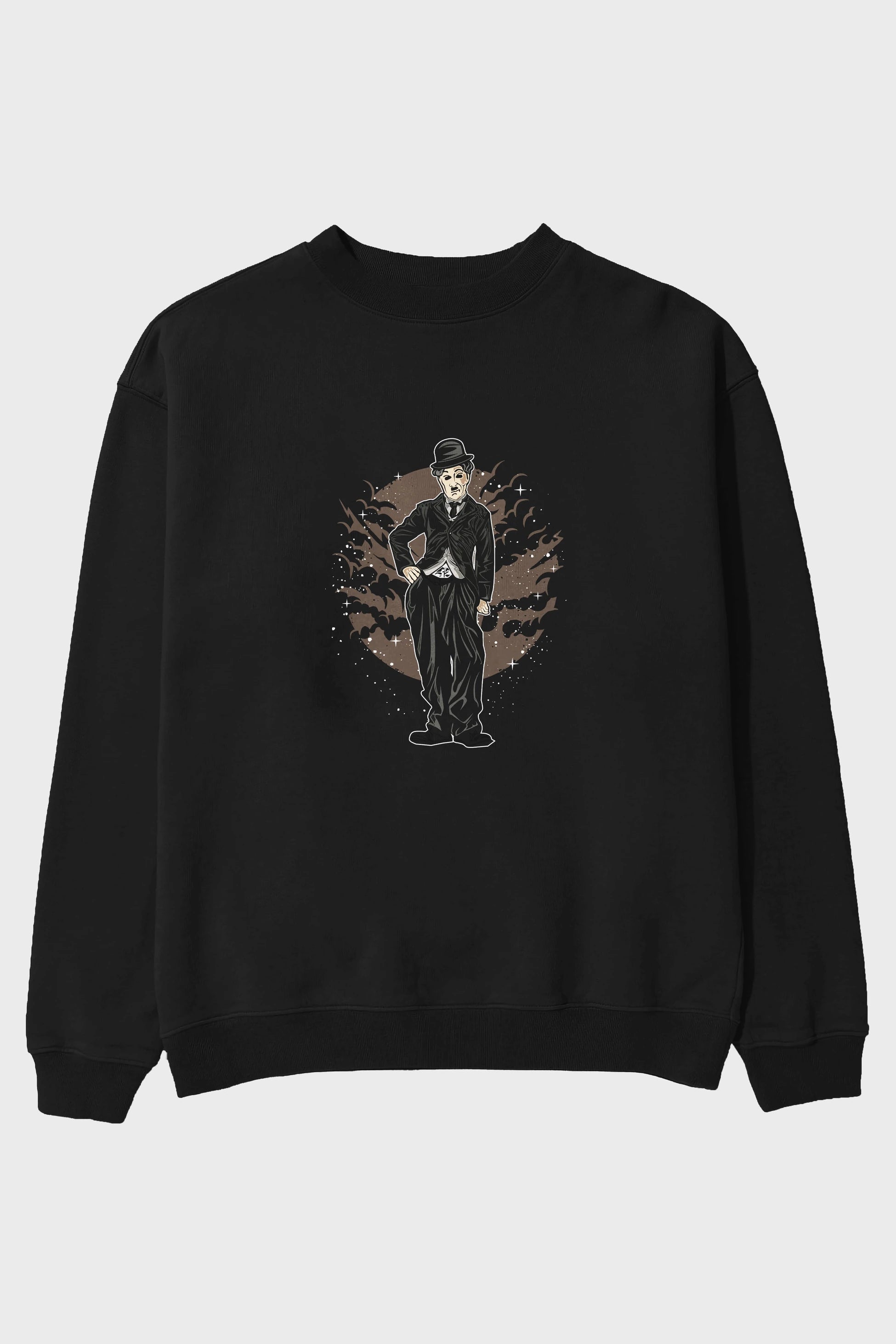 CHAPLIN Ön Baskılı Oversize Sweatshirt Erkek Kadın Unisex