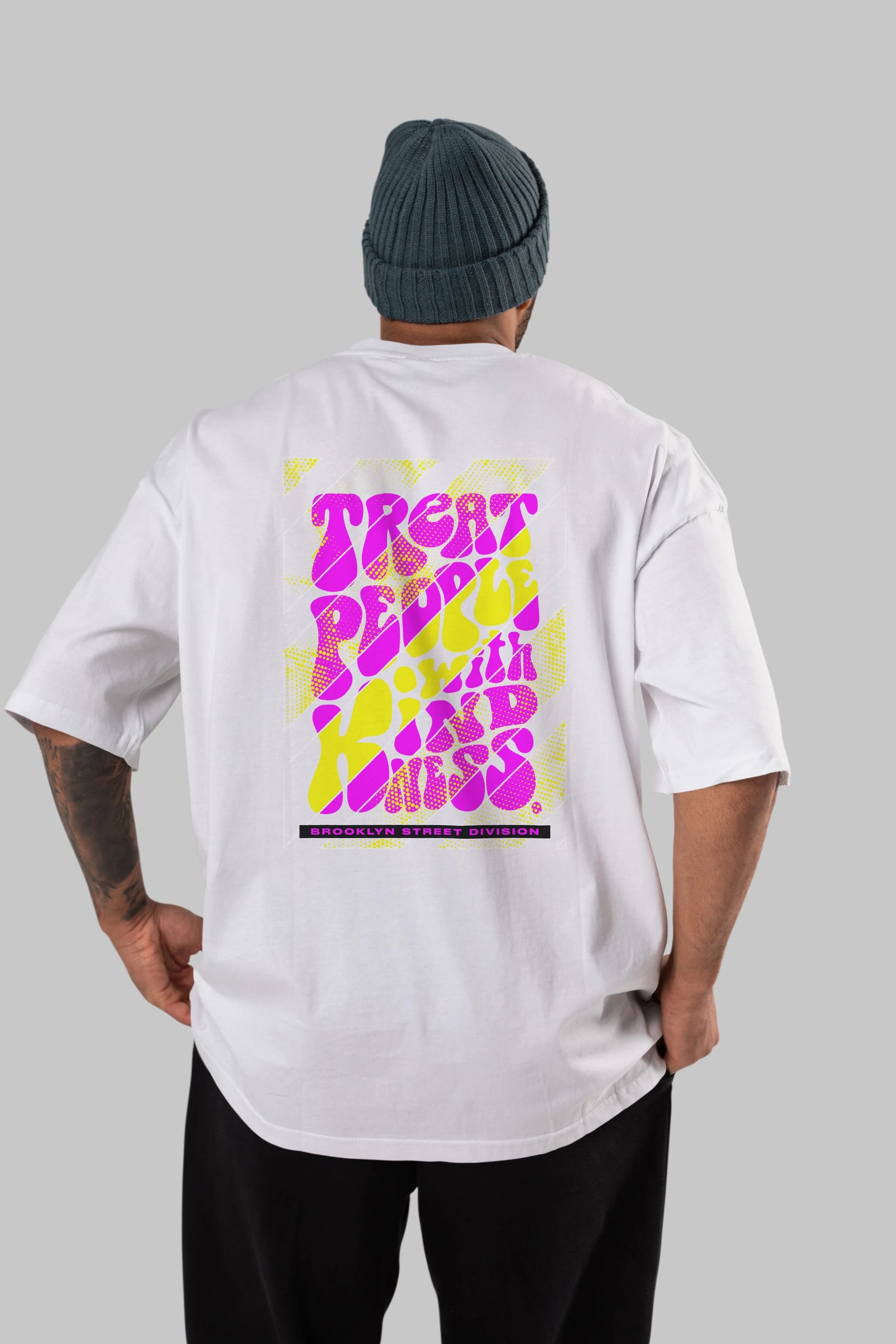 Treat People Arka Baskılı Oversize t-shirt Erkek Kadın Unisex