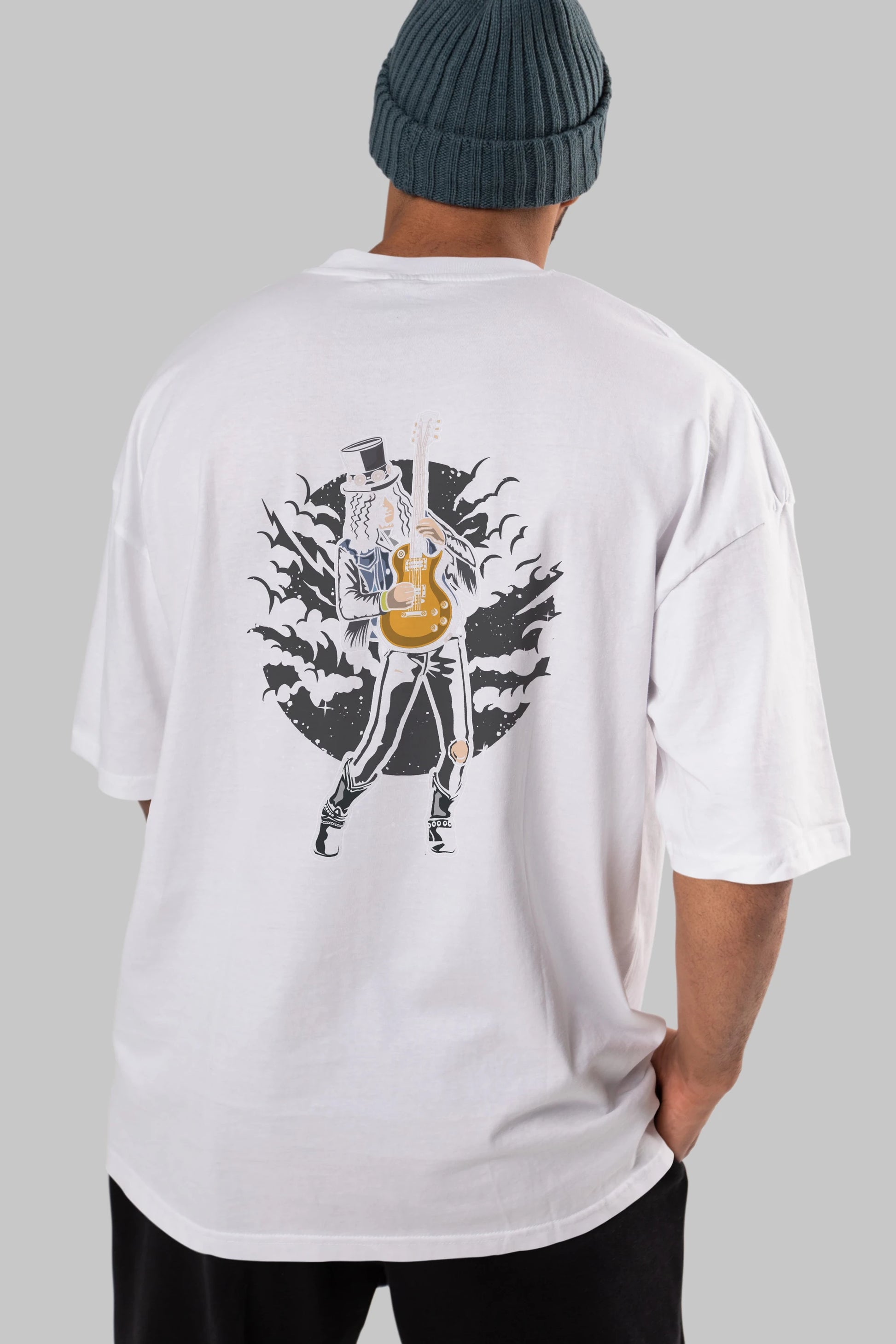 SLASH Arka Baskılı Oversize t-shirt Erkek Kadın Unisex %100 Pamuk