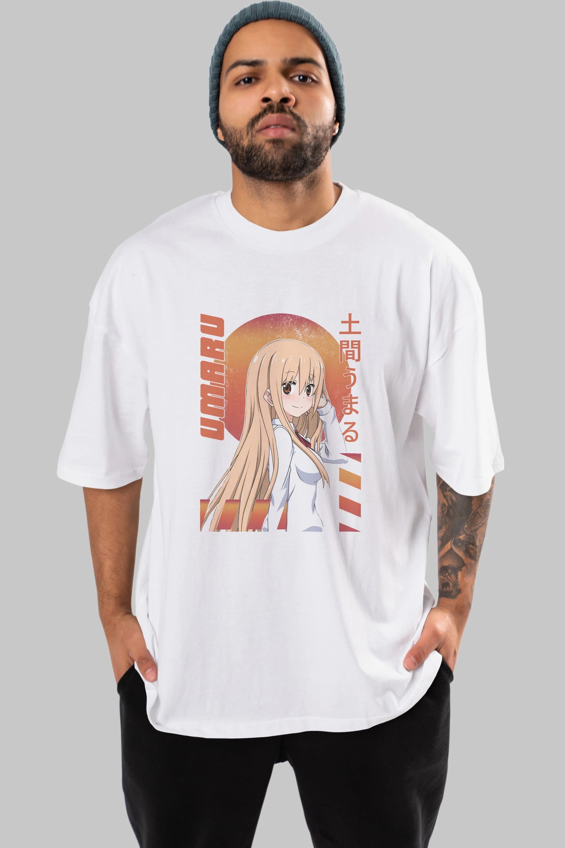 Umaru Doma 5 Anime Ön Baskılı Oversize t-shirt %100 pamuk Erkek Kadın Unisex