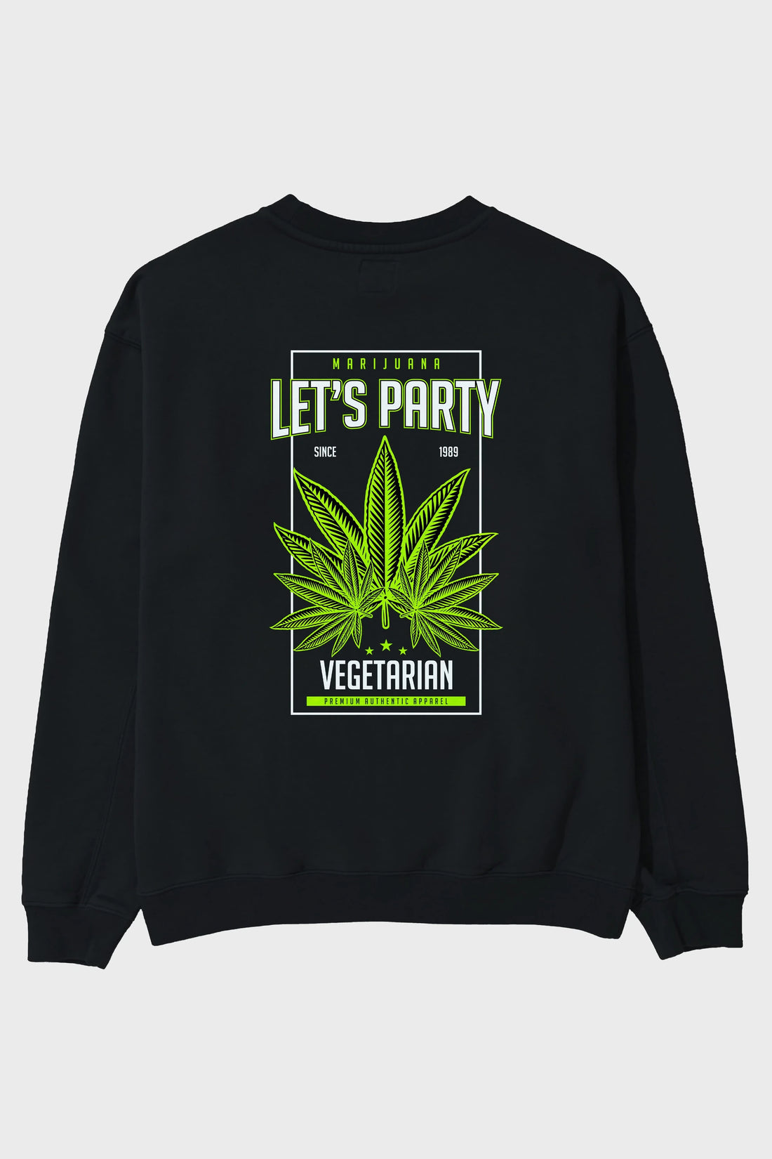 Lets Party Arka Baskılı Oversize Sweatshirt Erkek Kadın Unisex