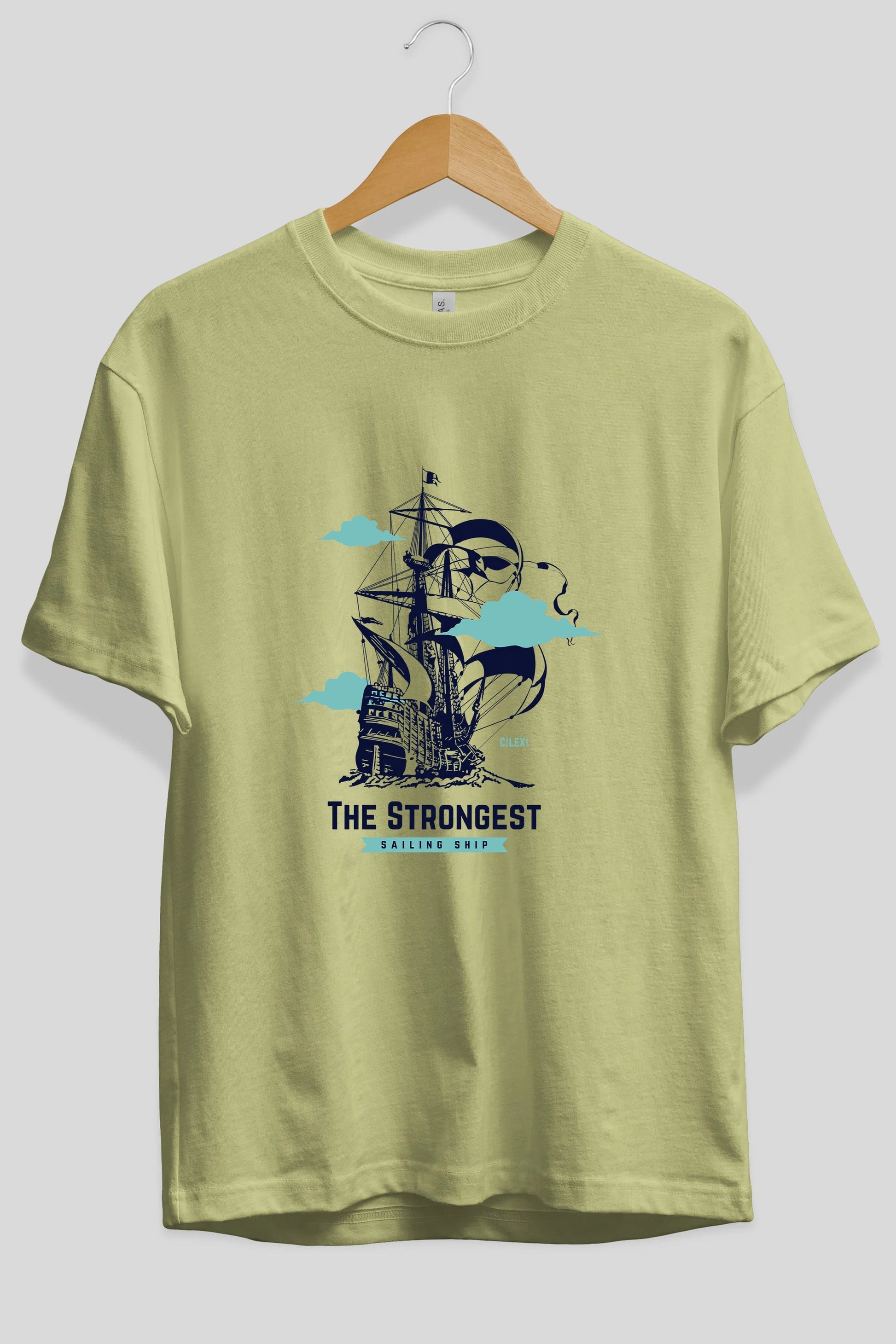 The Strongest Yazılı Ön Baskılı Oversize t-shirt Erkek Kadın Unisex