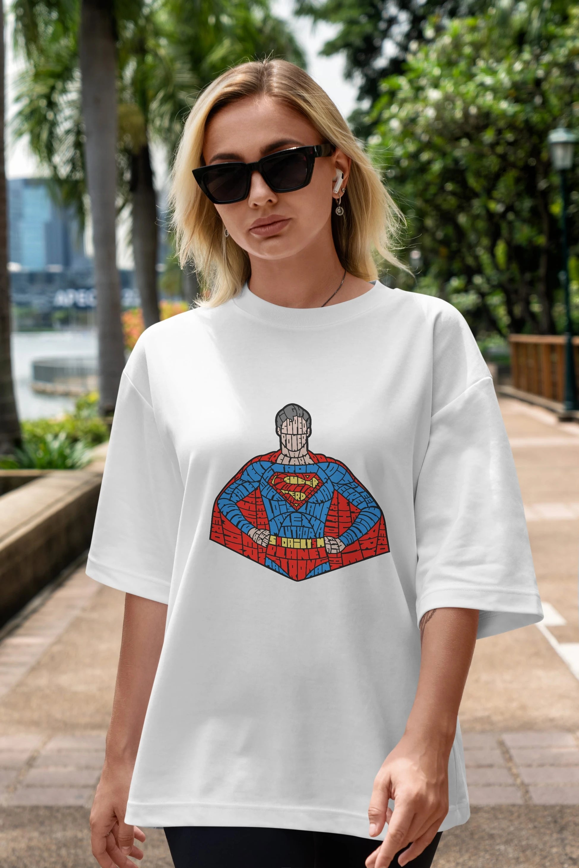 Kryptonian Ön Baskılı Oversize t-shirt %100 pamuk Erkek Kadın Unisex