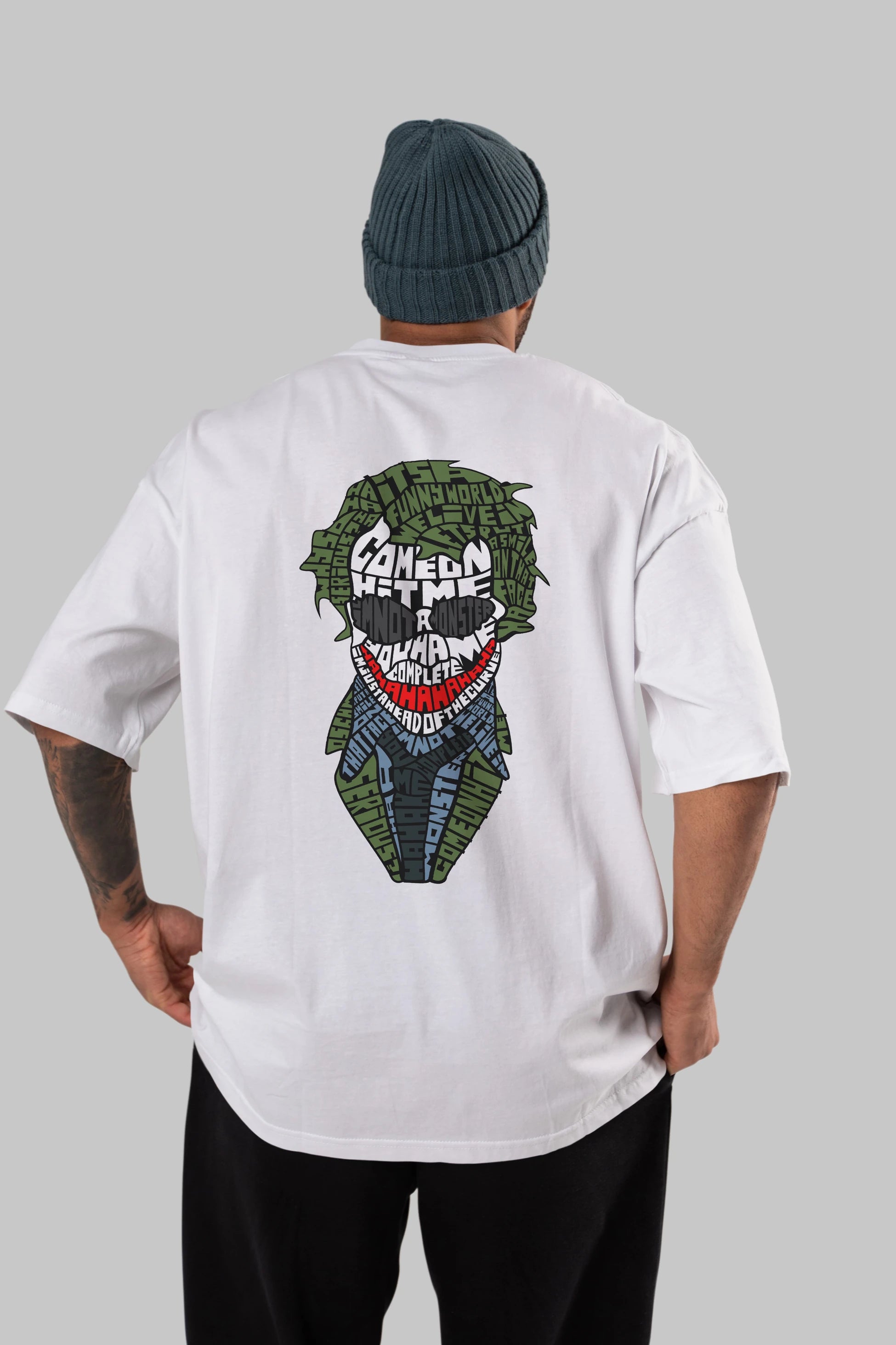 Why So Serious Arka Baskılı Oversize t-shirt %100 pamuk Erkek Kadın Unisex