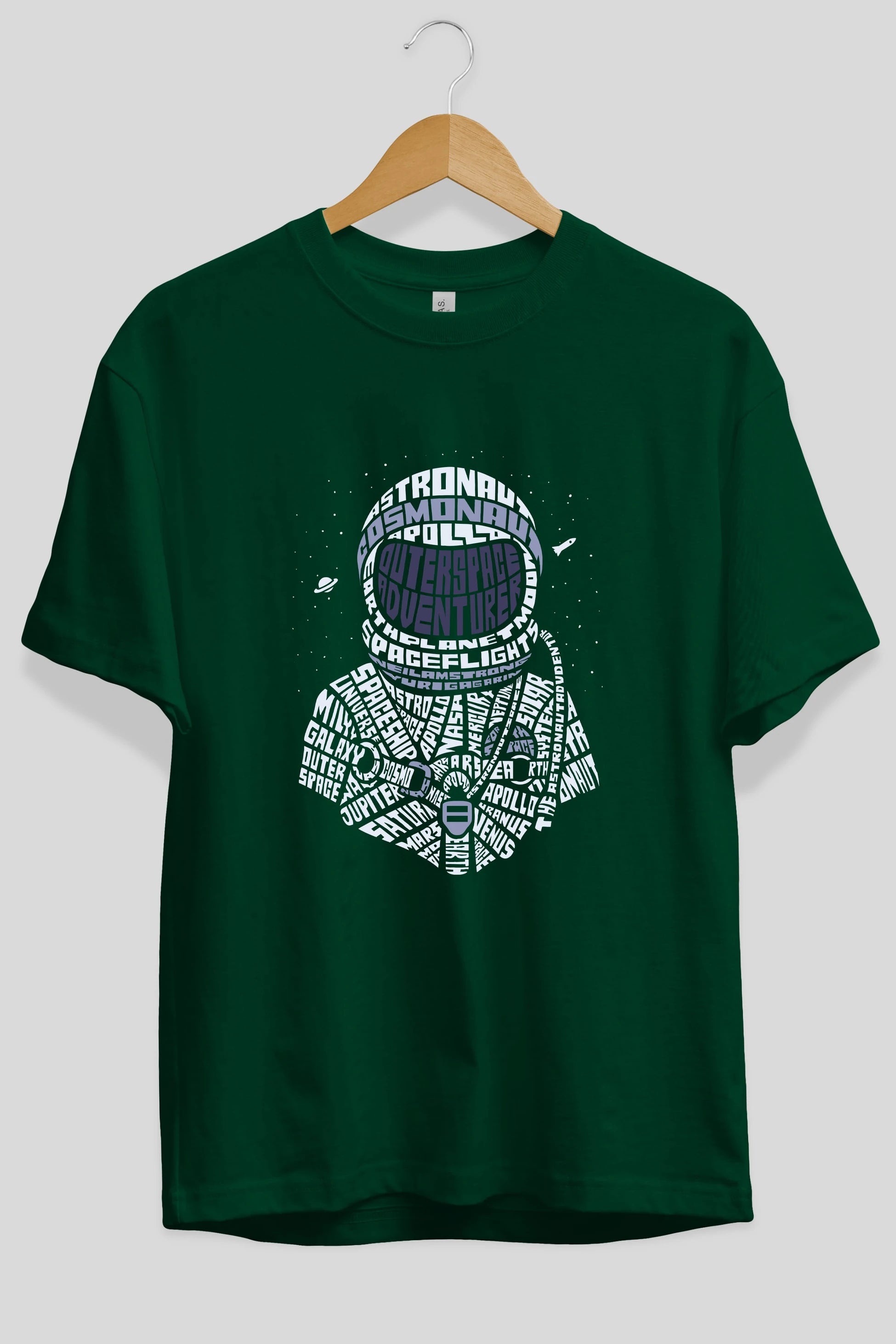 Astronaut Ön Baskılı Oversize t-shirt %100 pamuk Erkek Kadın Unisex