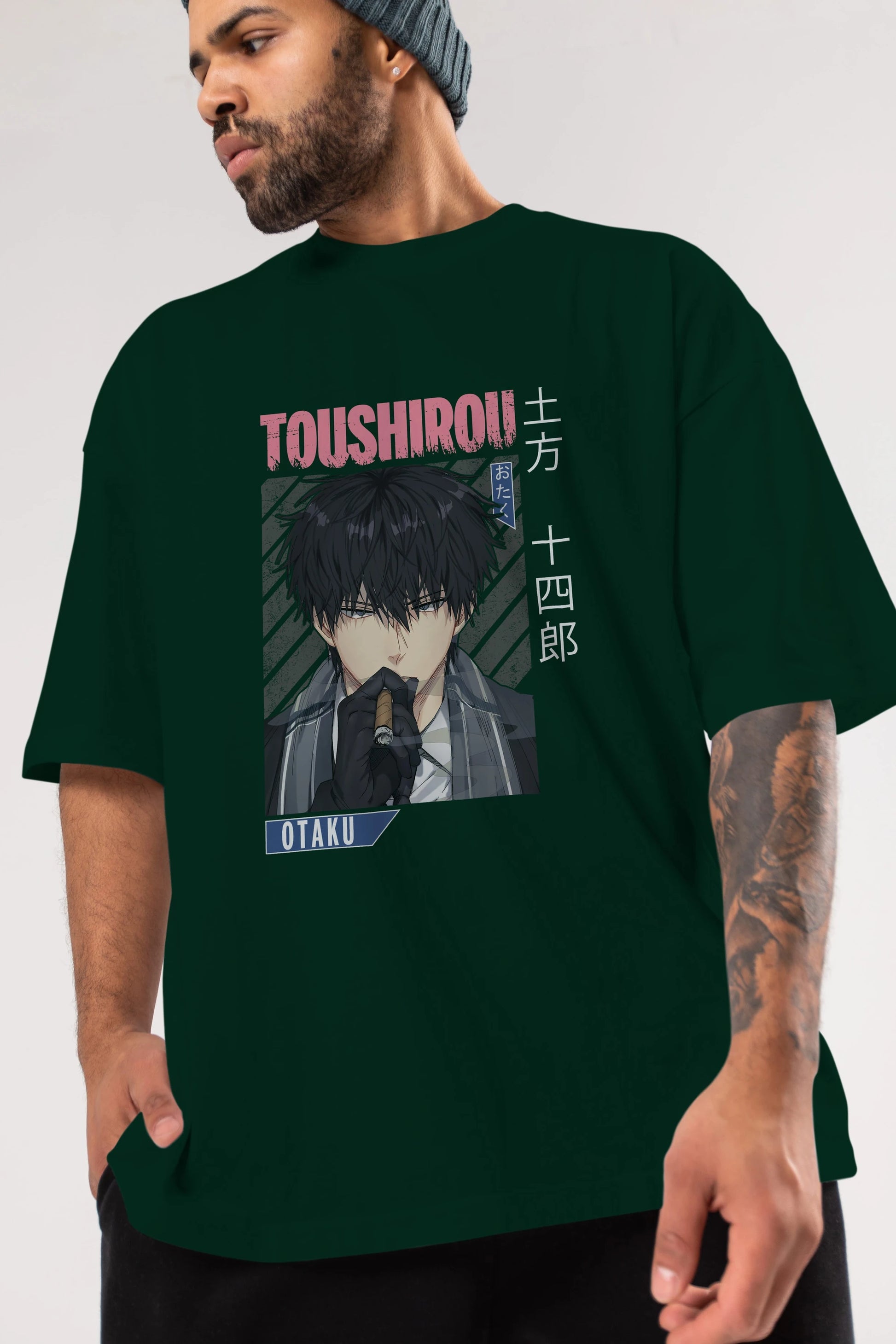 Toushirou Hijikata 2 Anime Ön Baskılı Oversize t-shirt %100 pamuk Erkek Kadın Unisex