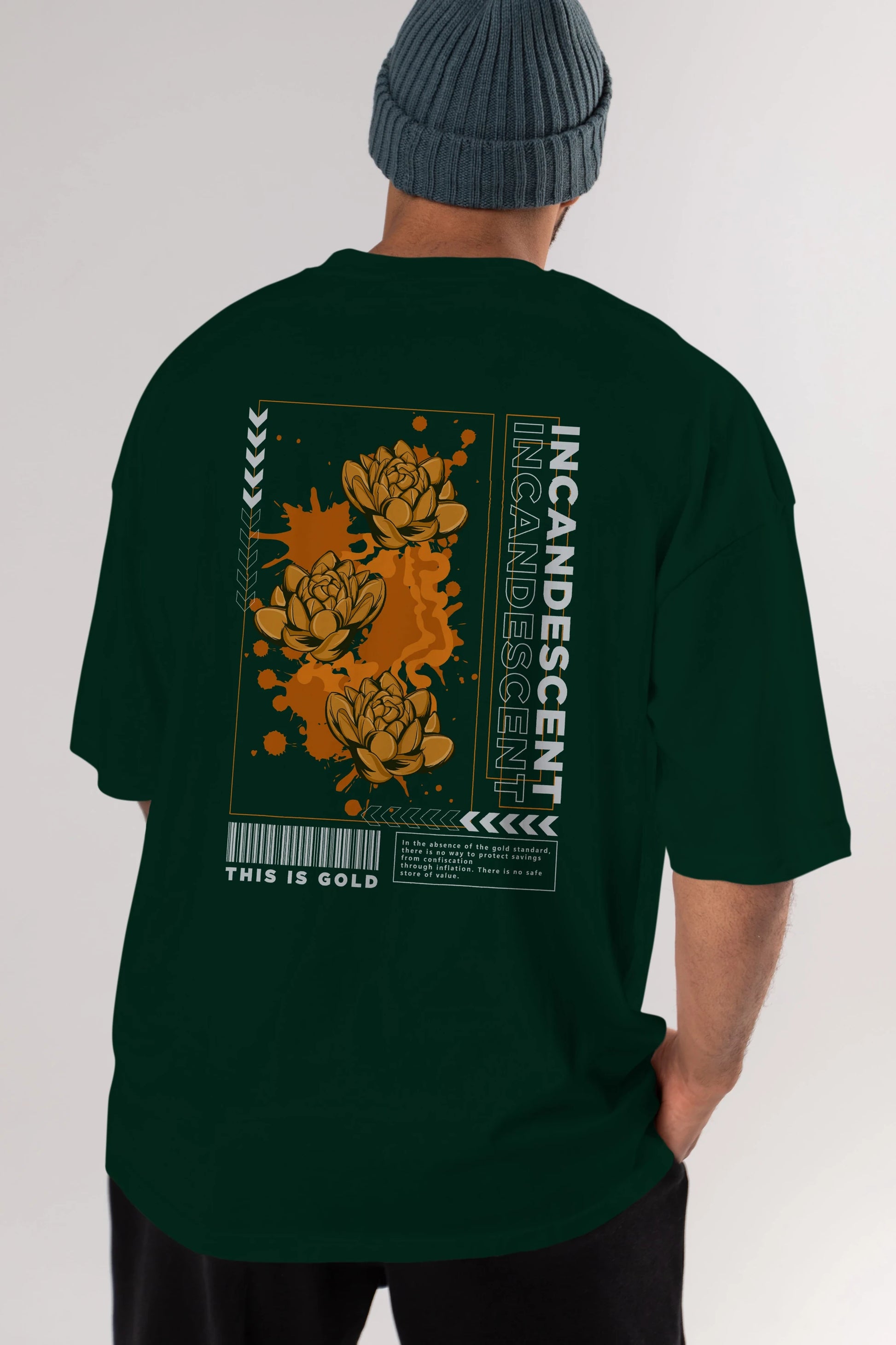 Incandescent Arka Baskılı Oversize t-shirt Erkek Kadın Unisex
