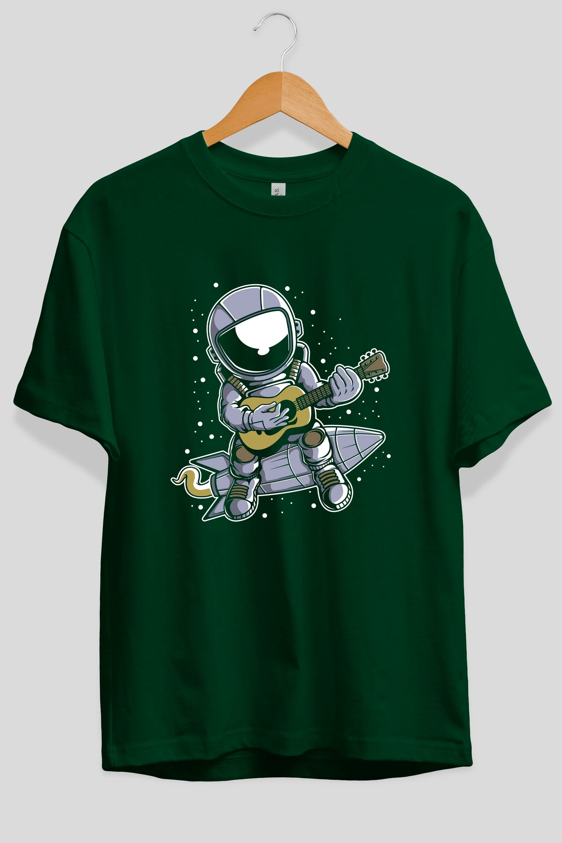 Astronaut Guitar (2) Ön Baskılı Oversize t-shirt Erkek Kadın Unisex