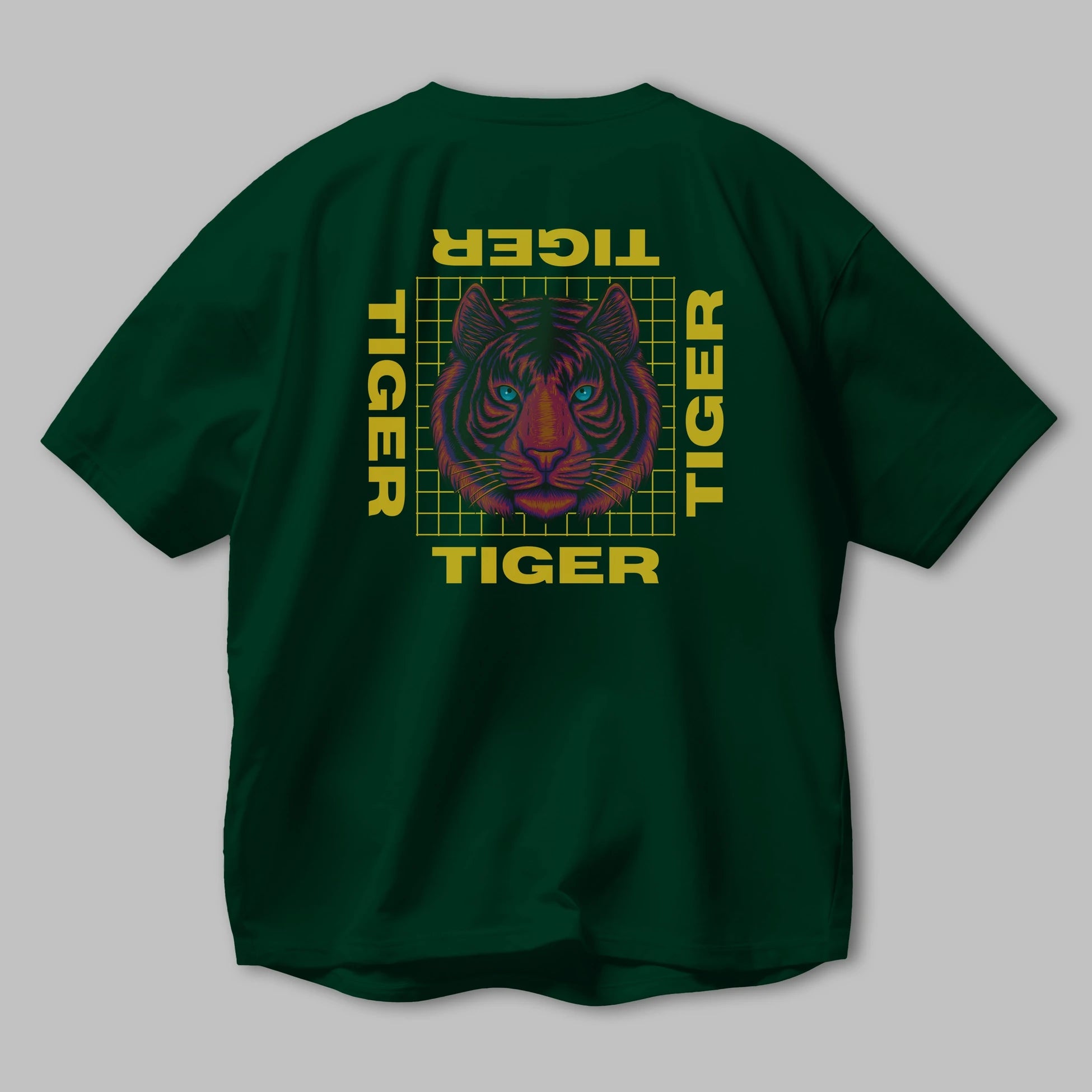 Tiger Yazılı Streetwear Arka Baskılı Oversize t-shirt Erkek Kadın Unisex