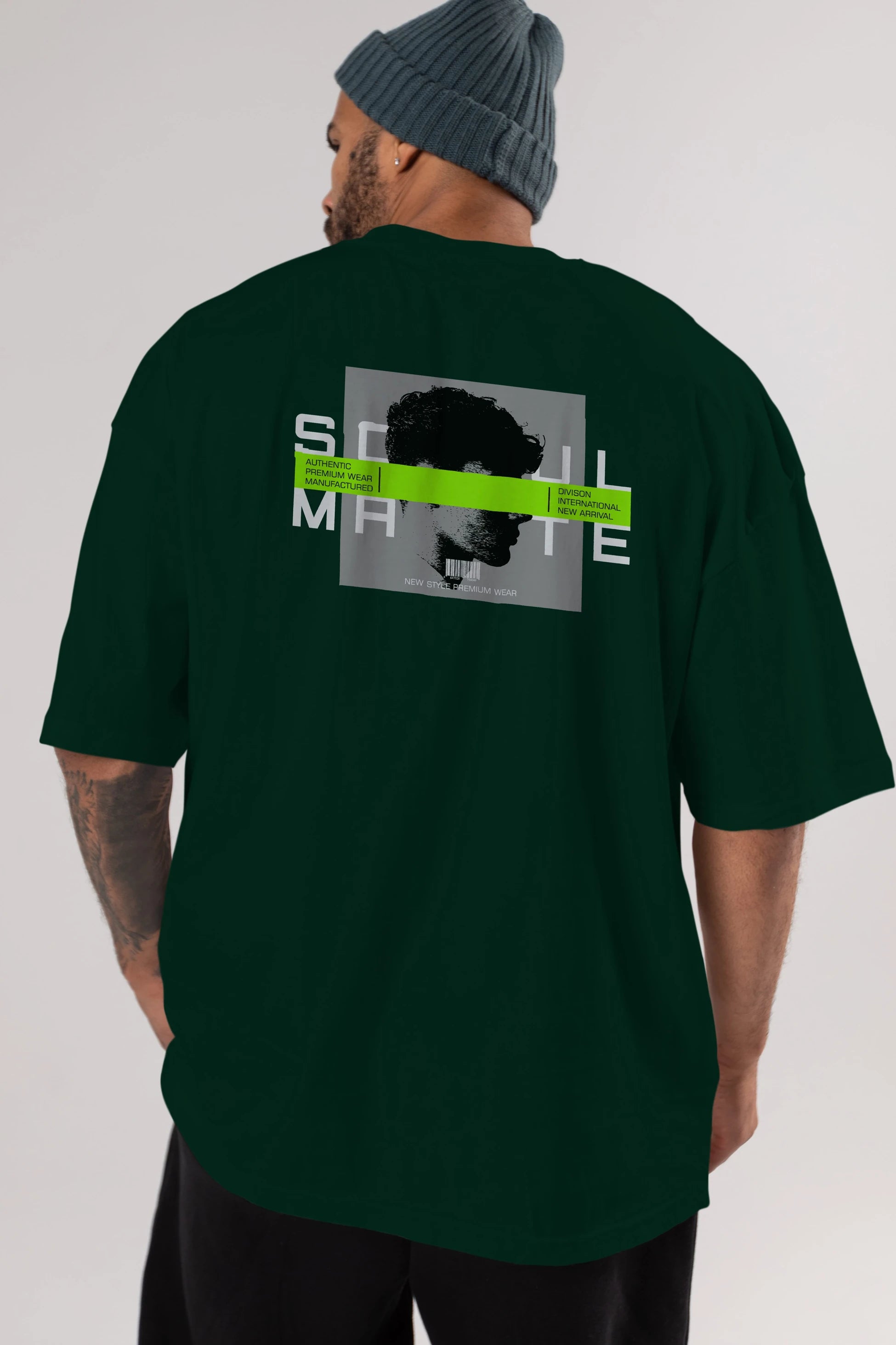 Soul Mate Arka Baskılı Oversize t-shirt Erkek Kadın Unisex