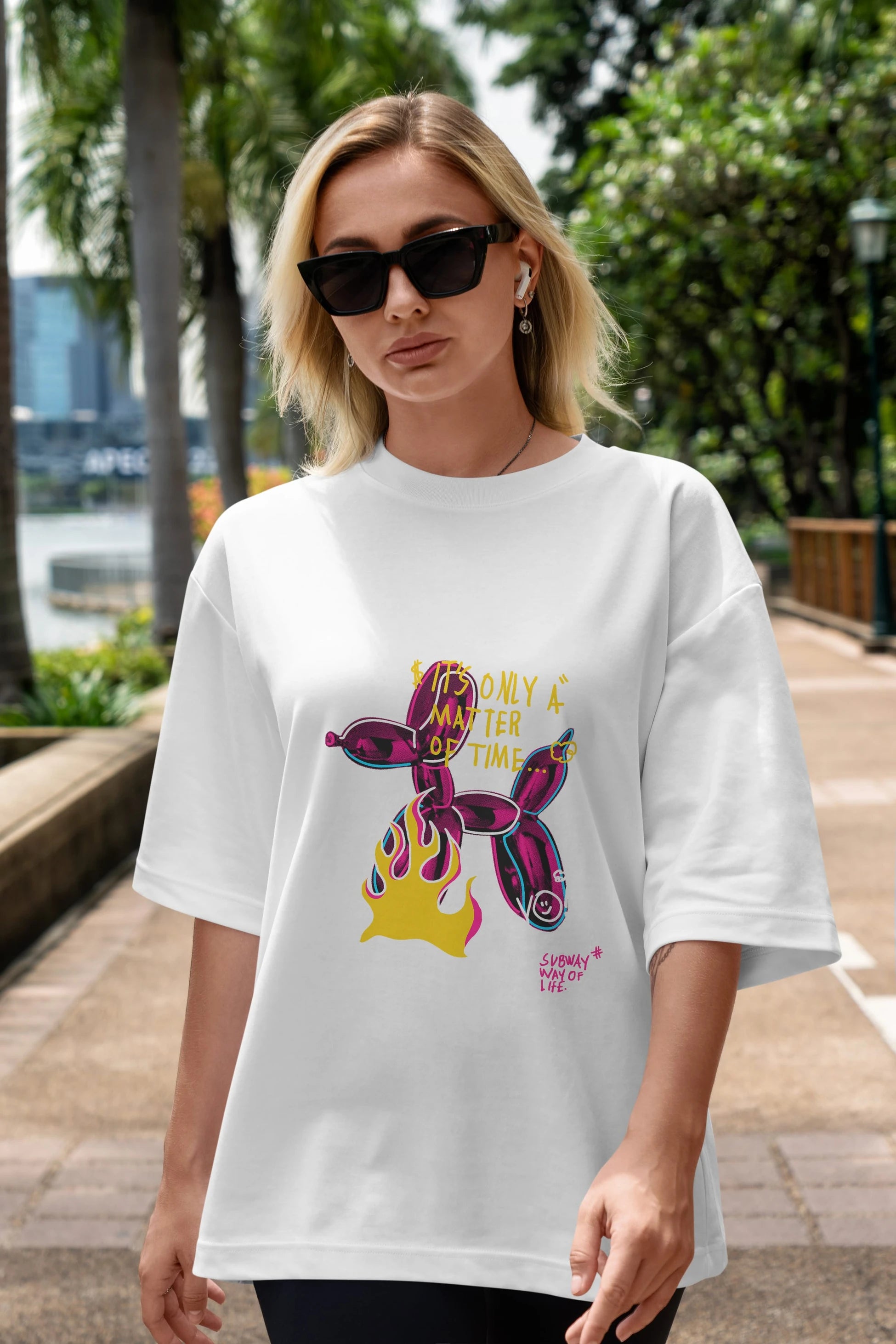 Street Vibes Ön Baskılı Oversize t-shirt Erkek Kadın Unisex