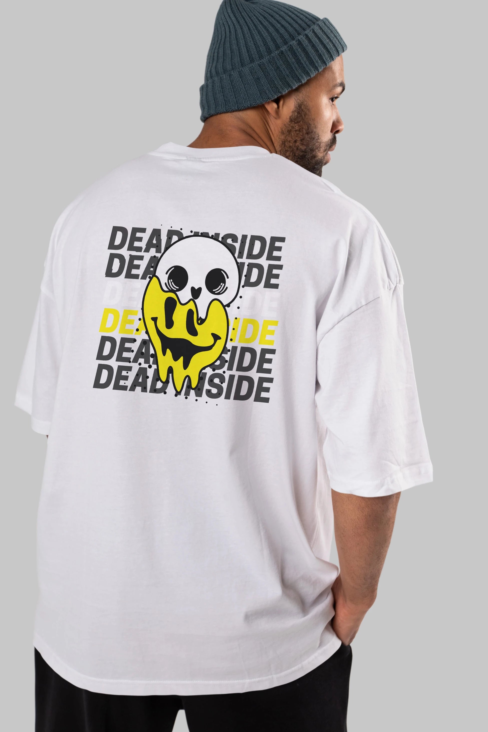 Dead Inside Yazılı Arka Baskılı Oversize t-shirt Erkek Kadın Unisex