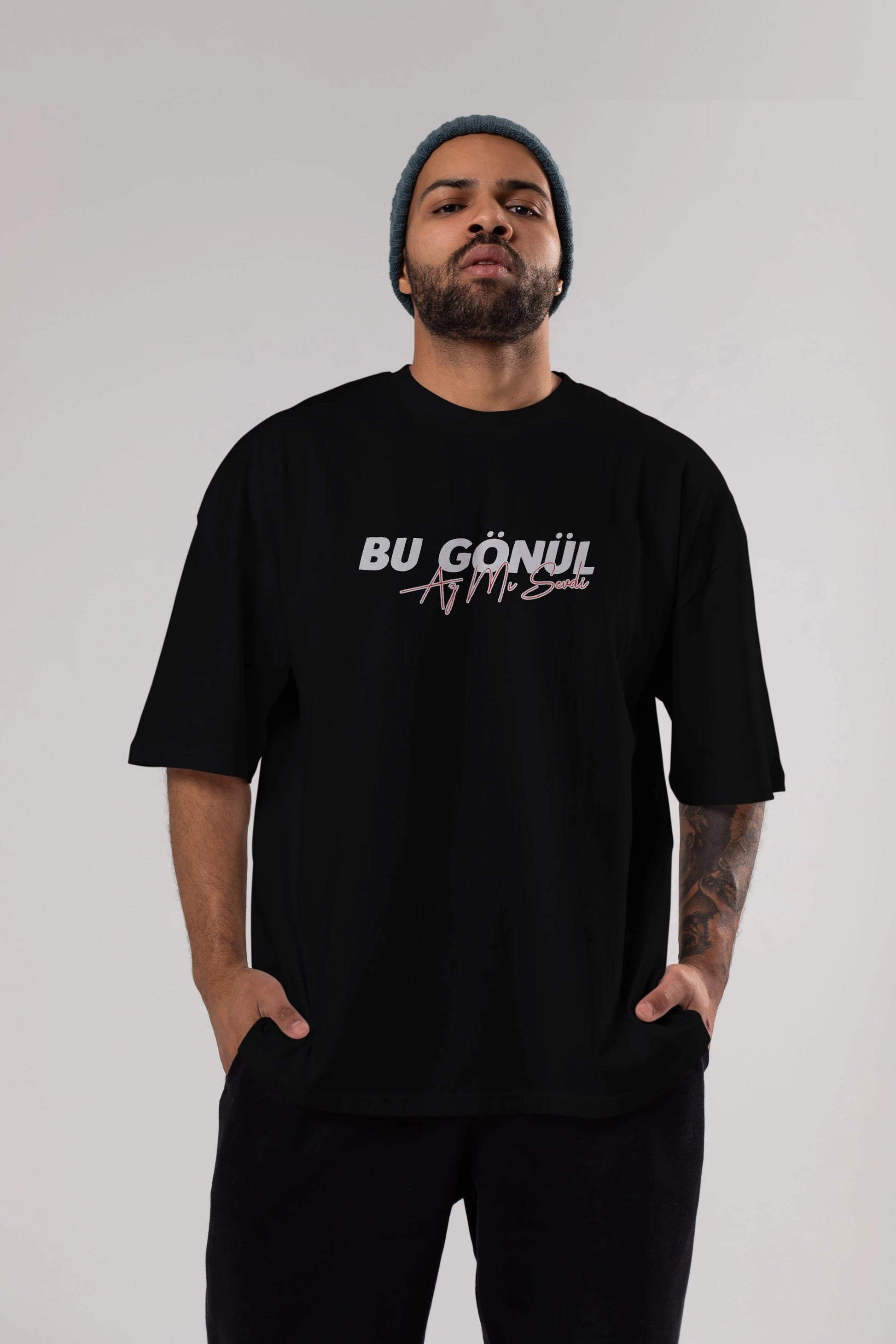 Bu Gönül Az Mı Sevdi Ön Baskılı Oversize t-shirt %100 pamuk Erkek Kadın Unisex