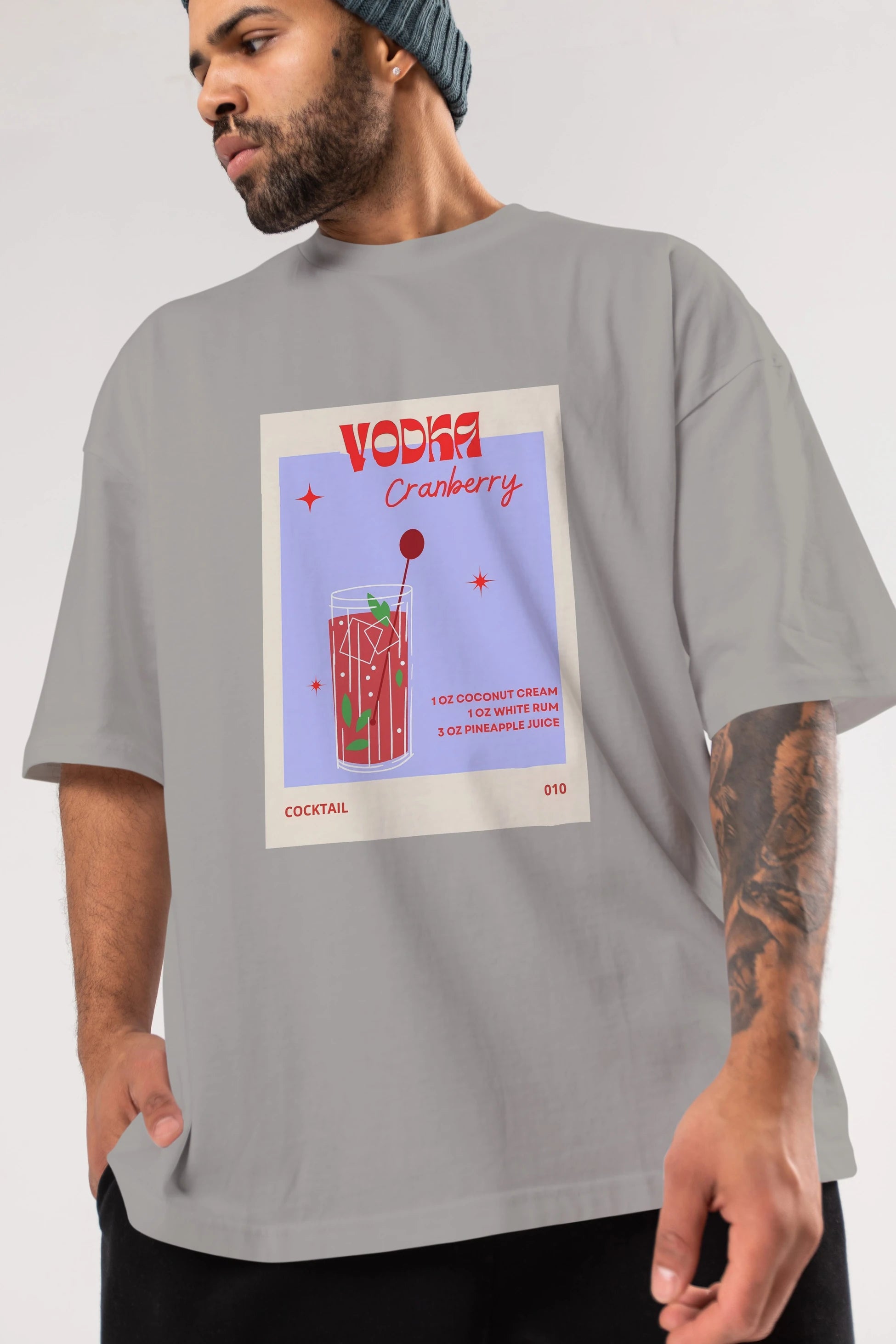 Vodka Cranberry Ön Baskılı Oversize t-shirt Erkek Kadın Unisex %100 Pamuk Bisiklet Yaka tişort