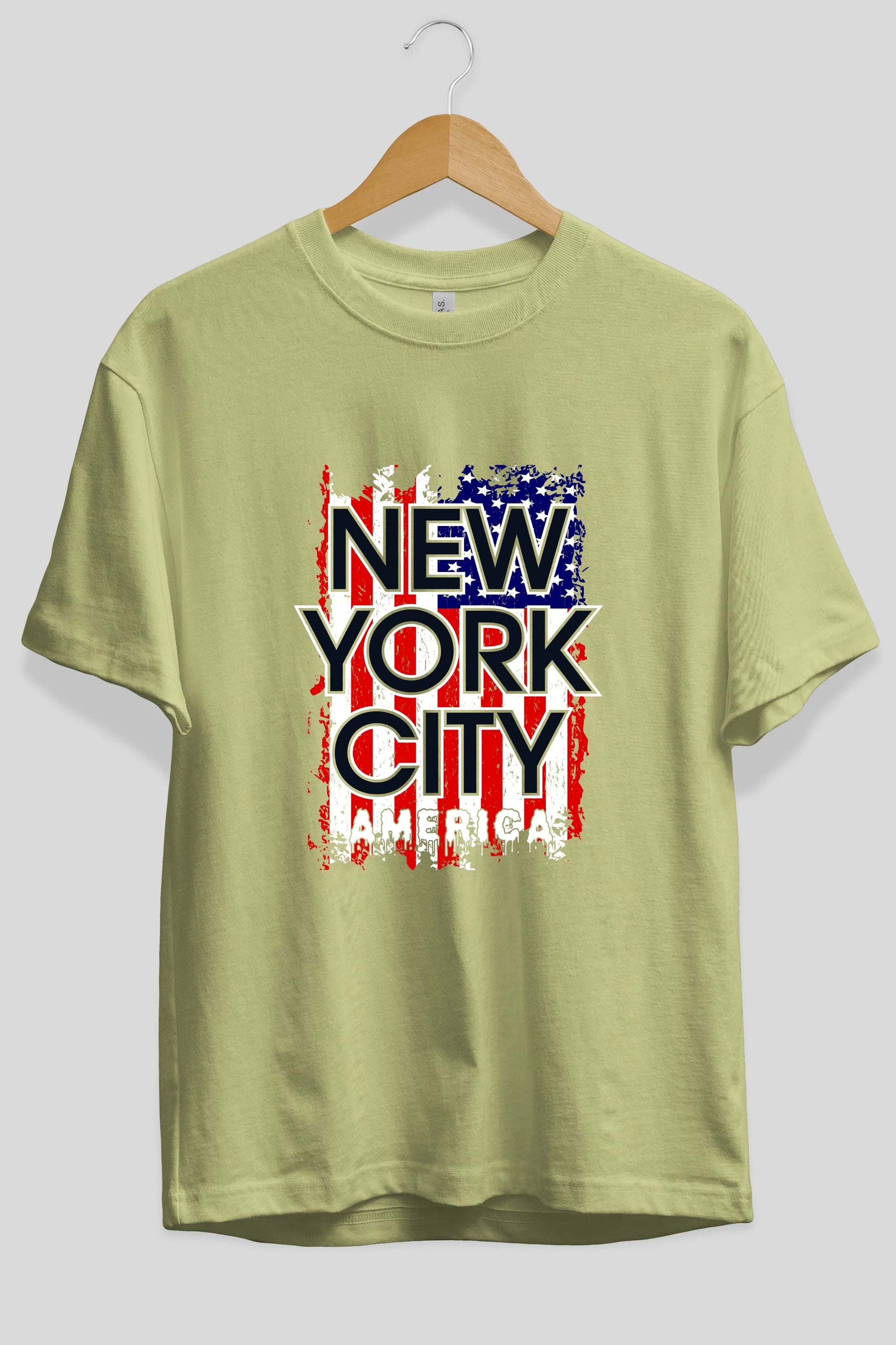 New York City 2 Ön Baskılı Oversize t-shirt Erkek Kadın Unisex