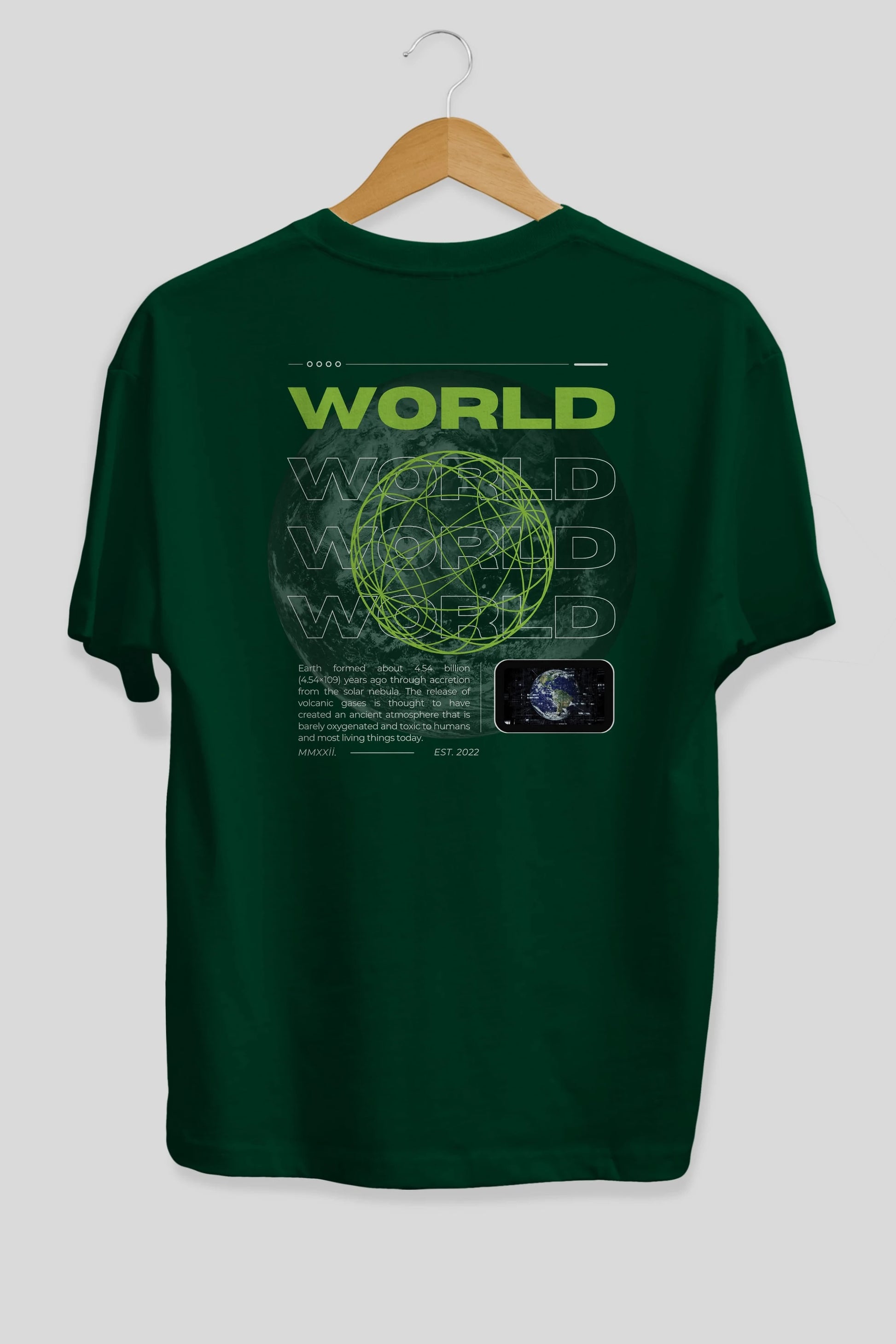 World Streetwear Arka Baskılı Oversize t-shirt Erkek Kadın Unisex