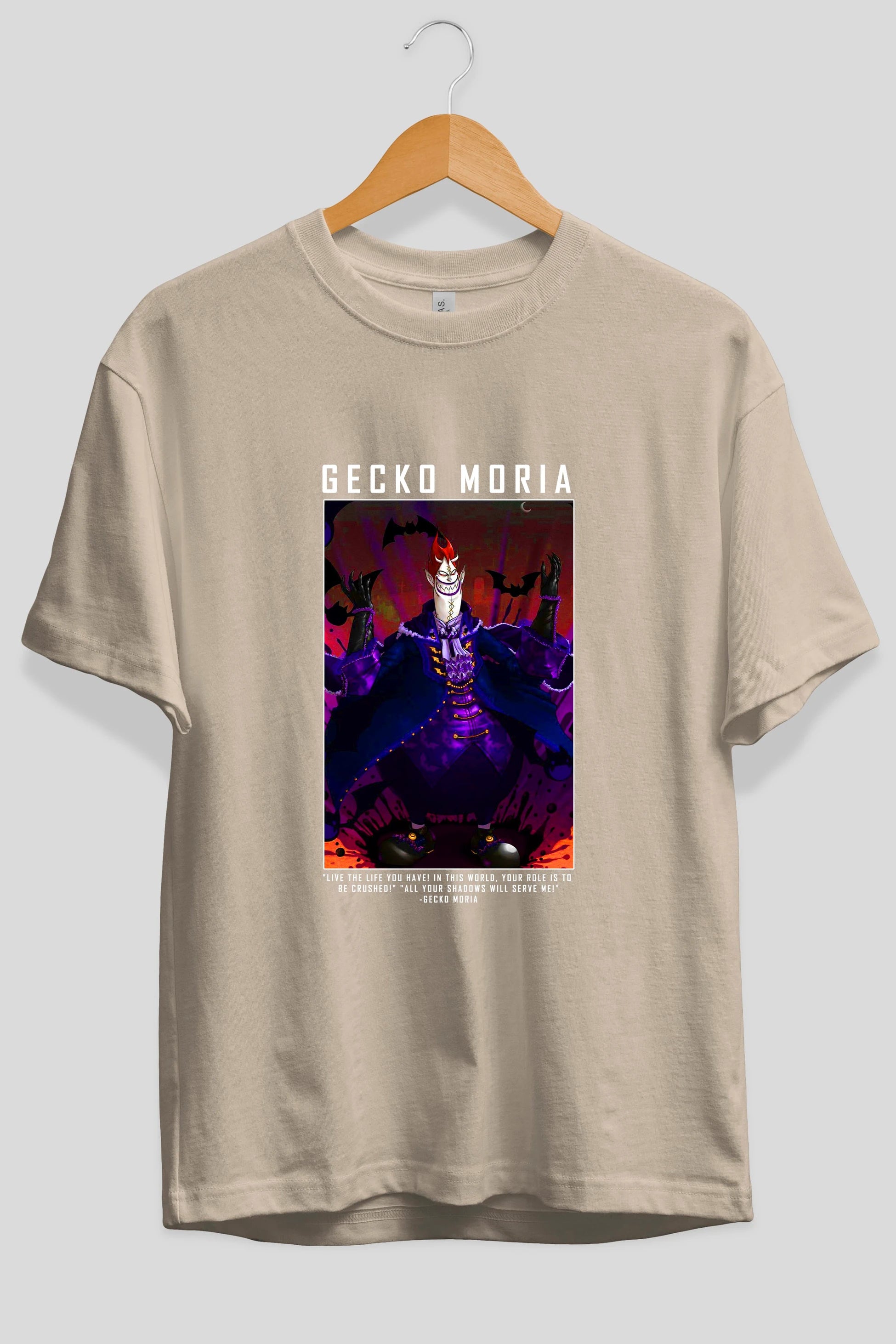 Gecko Moria Anime Ön Baskılı Oversize t-shirt Erkek Kadın Unisex