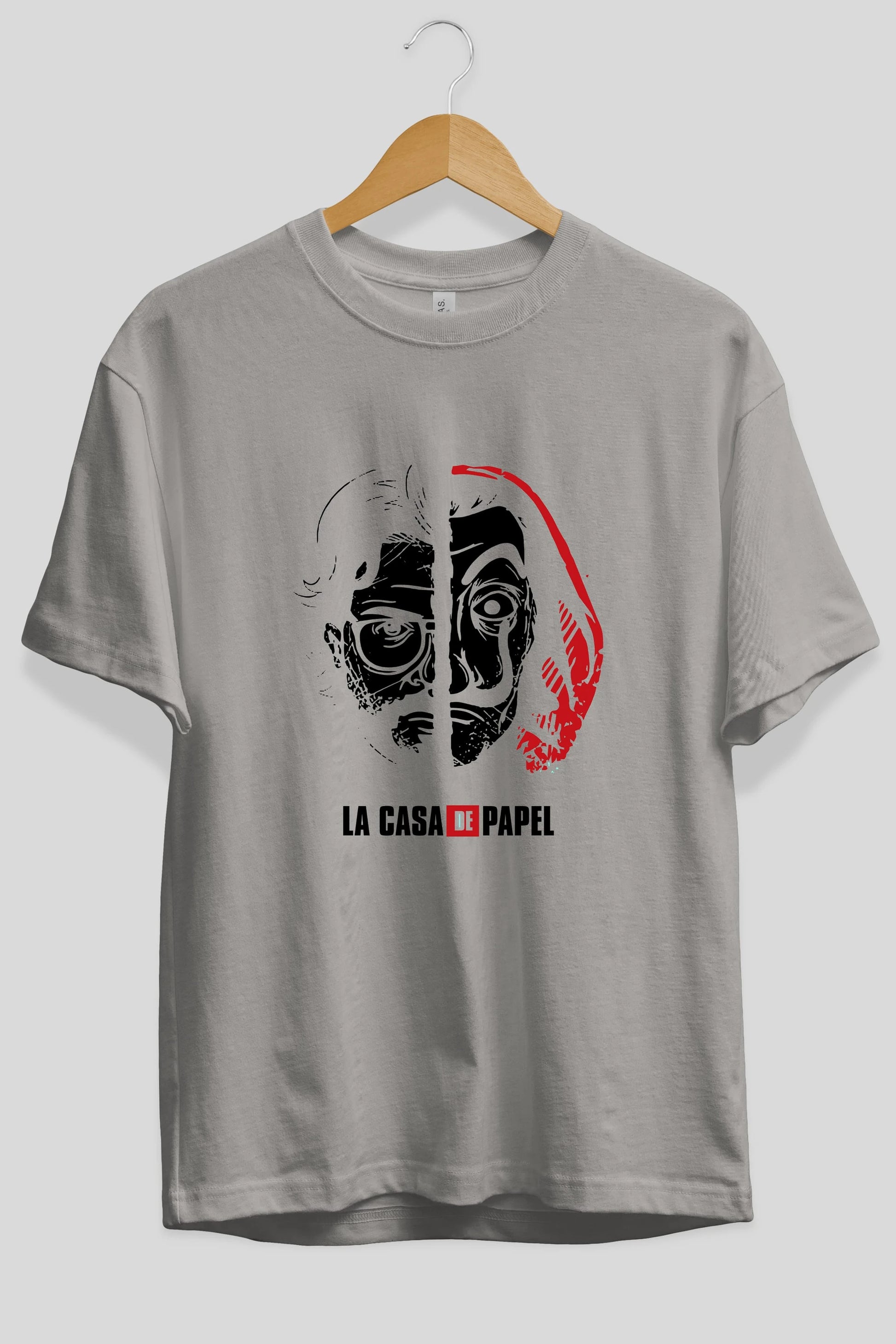 La Casa De Papel (9) Ön Baskılı Oversize t-shirt Erkek Kadın Unisex %100 Pamuk Bisiklet Yaka tişort