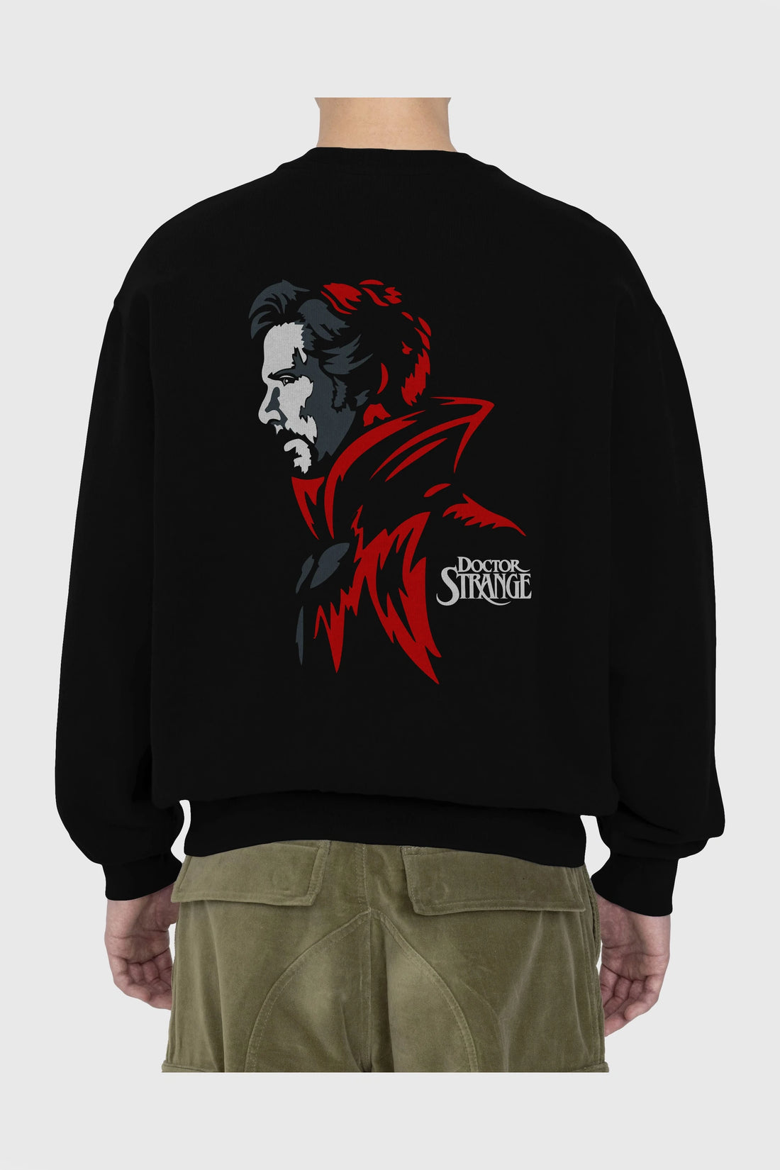 Doctor Strange (2) Arka Baskılı Oversize Sweatshirt Erkek Kadın Unisex
