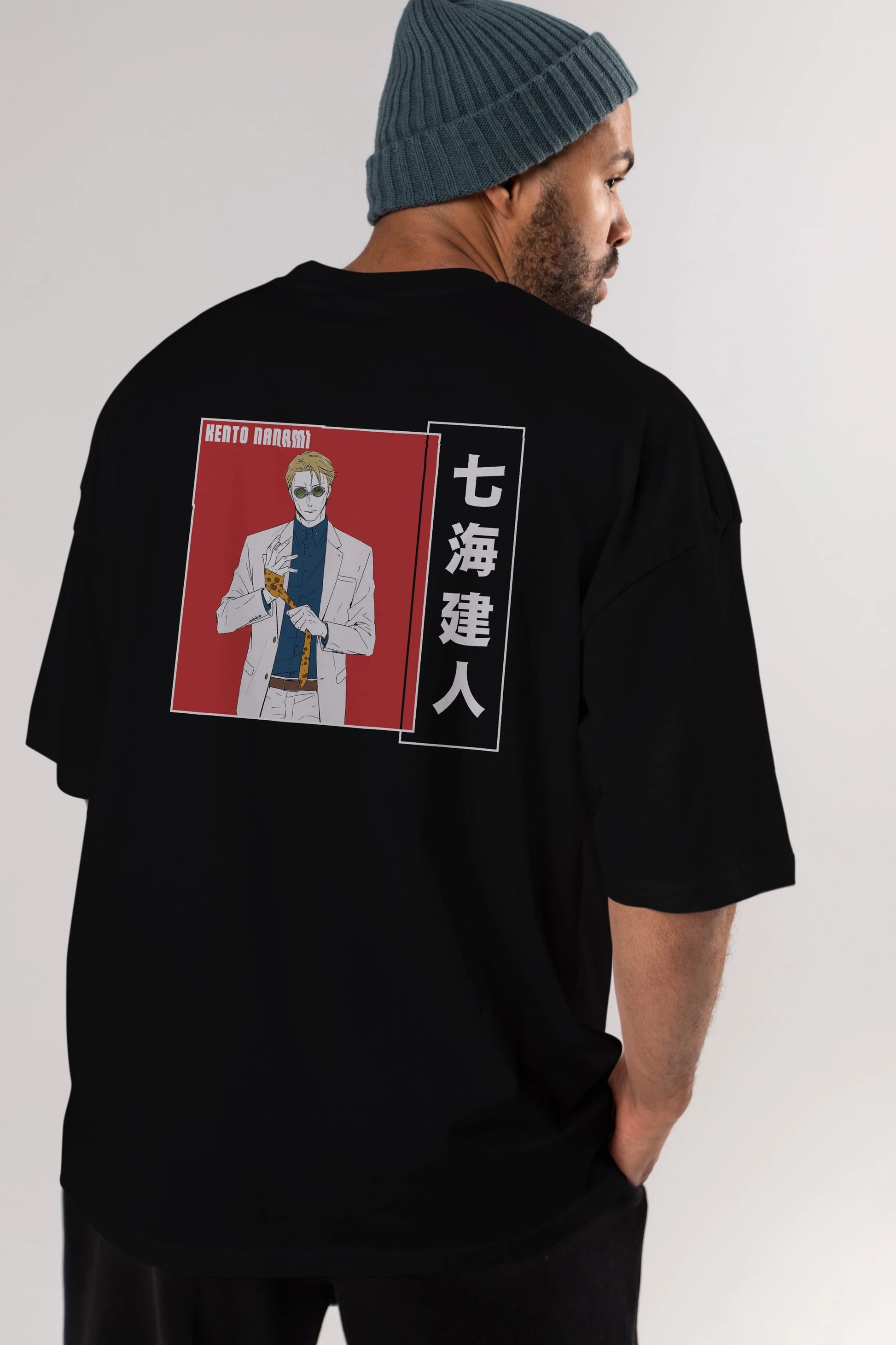 Kento Nanami 1 Anime Arka Baskılı Oversize t-shirt Erkek Kadın Unisex