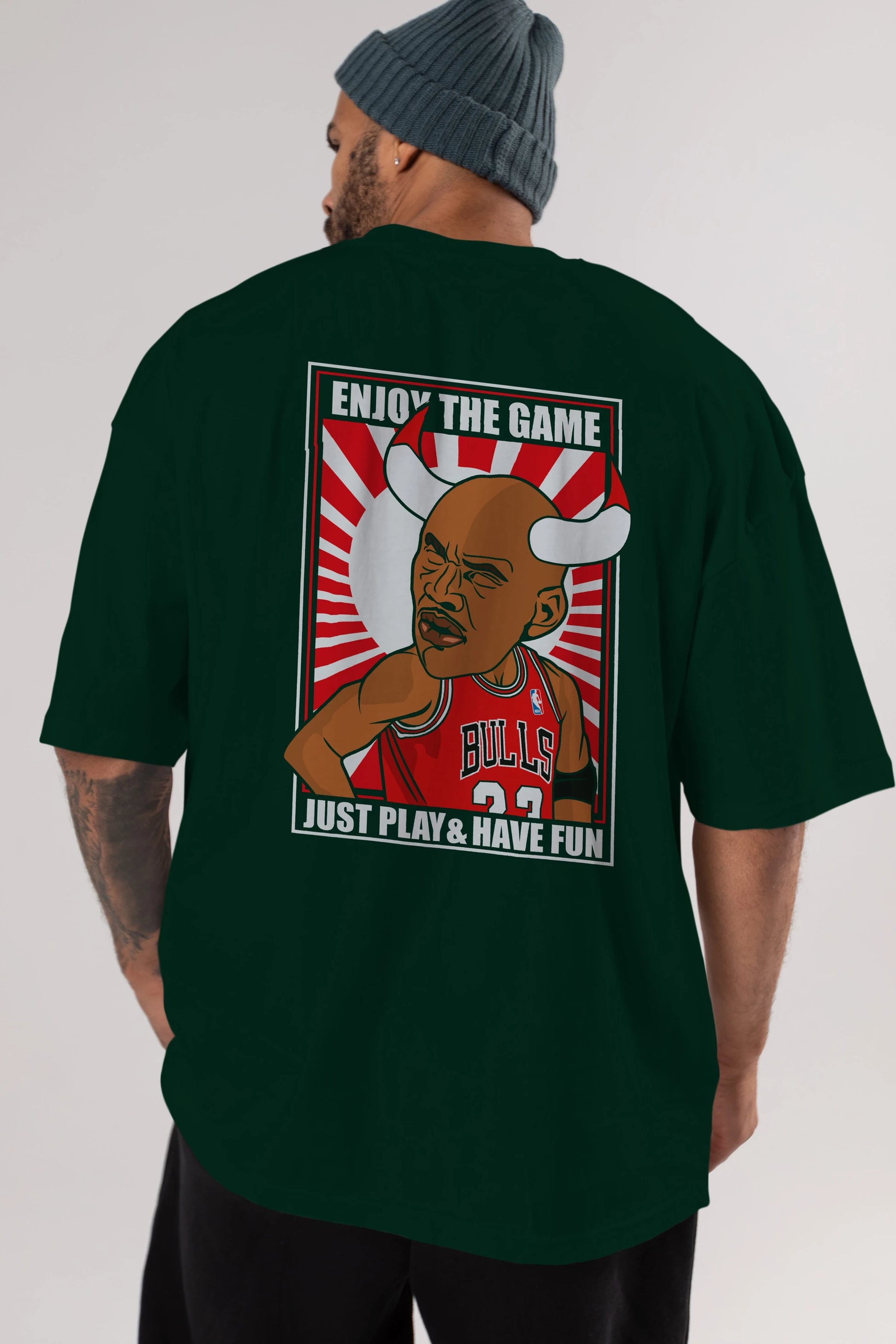 Michael Jordan Arka Baskılı Oversize t-shirt Erkek Kadın Unisex %100 Pamuk tişort