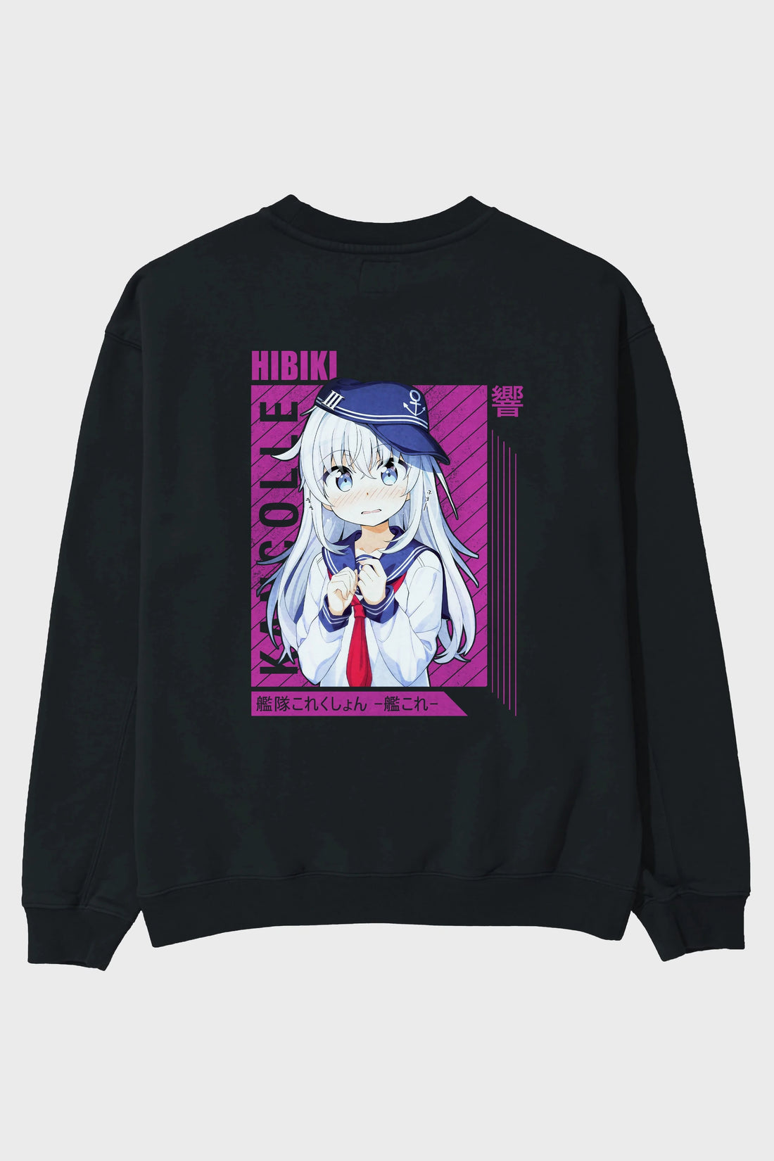 Hibiki 4 Anime Arka Baskılı Oversize Sweatshirt Erkek Kadın Unisex