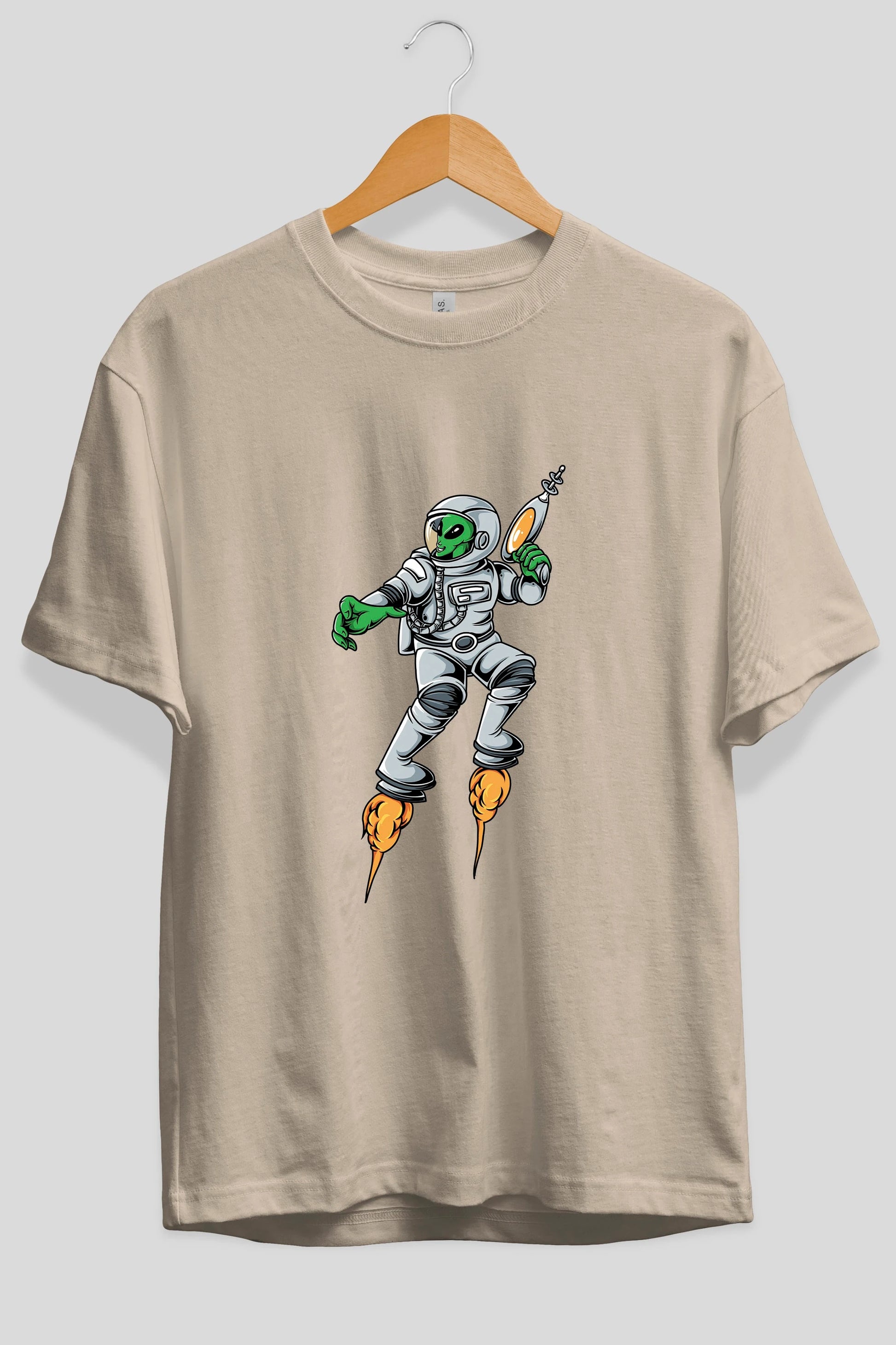 Alien Wars Ön Baskılı Oversize t-shirt Erkek Kadın Unisex