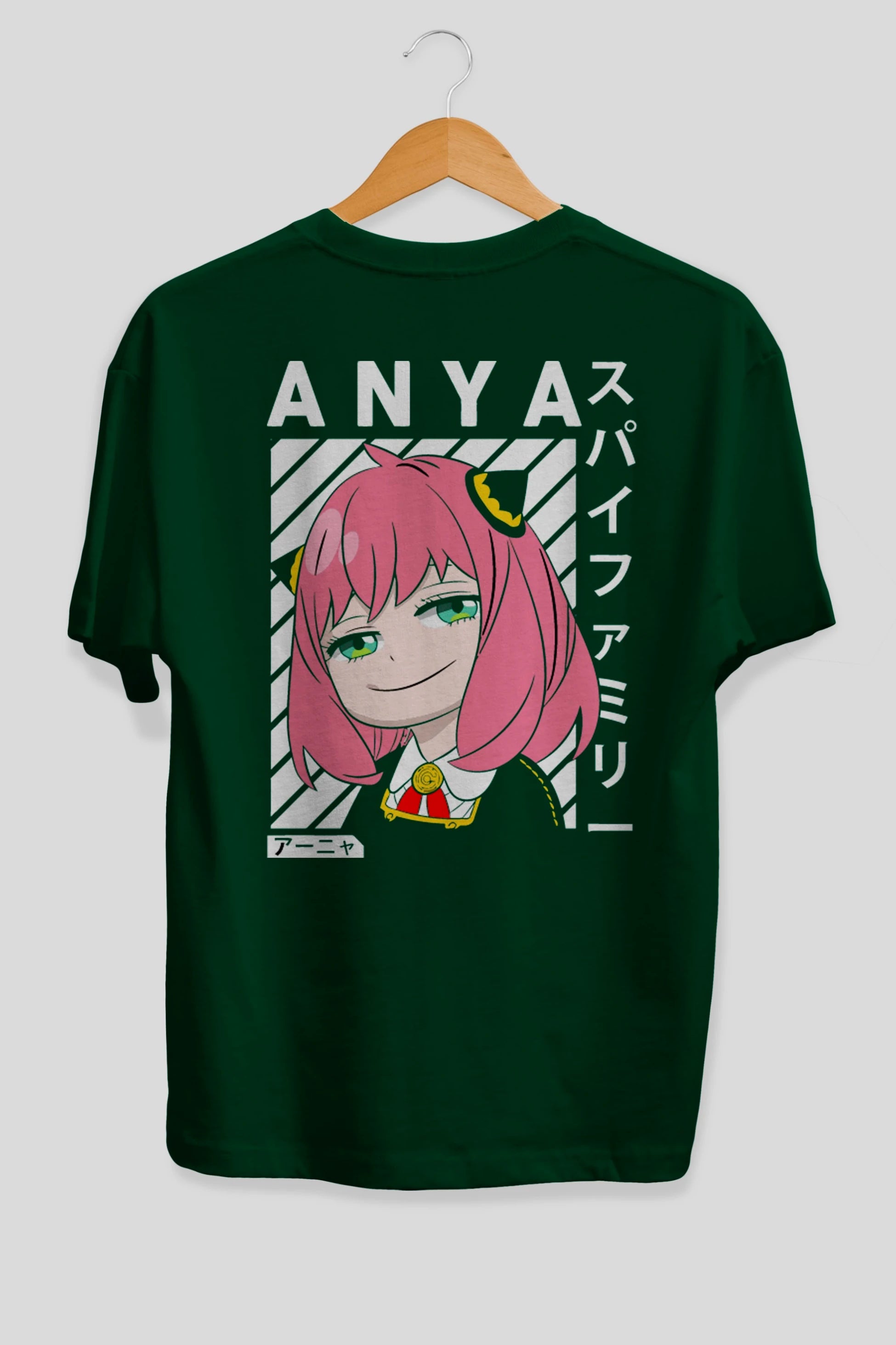 Anya SPYX FAMILY Anime Arka Baskılı Oversize t-shirt Erkek Kadın Unisex