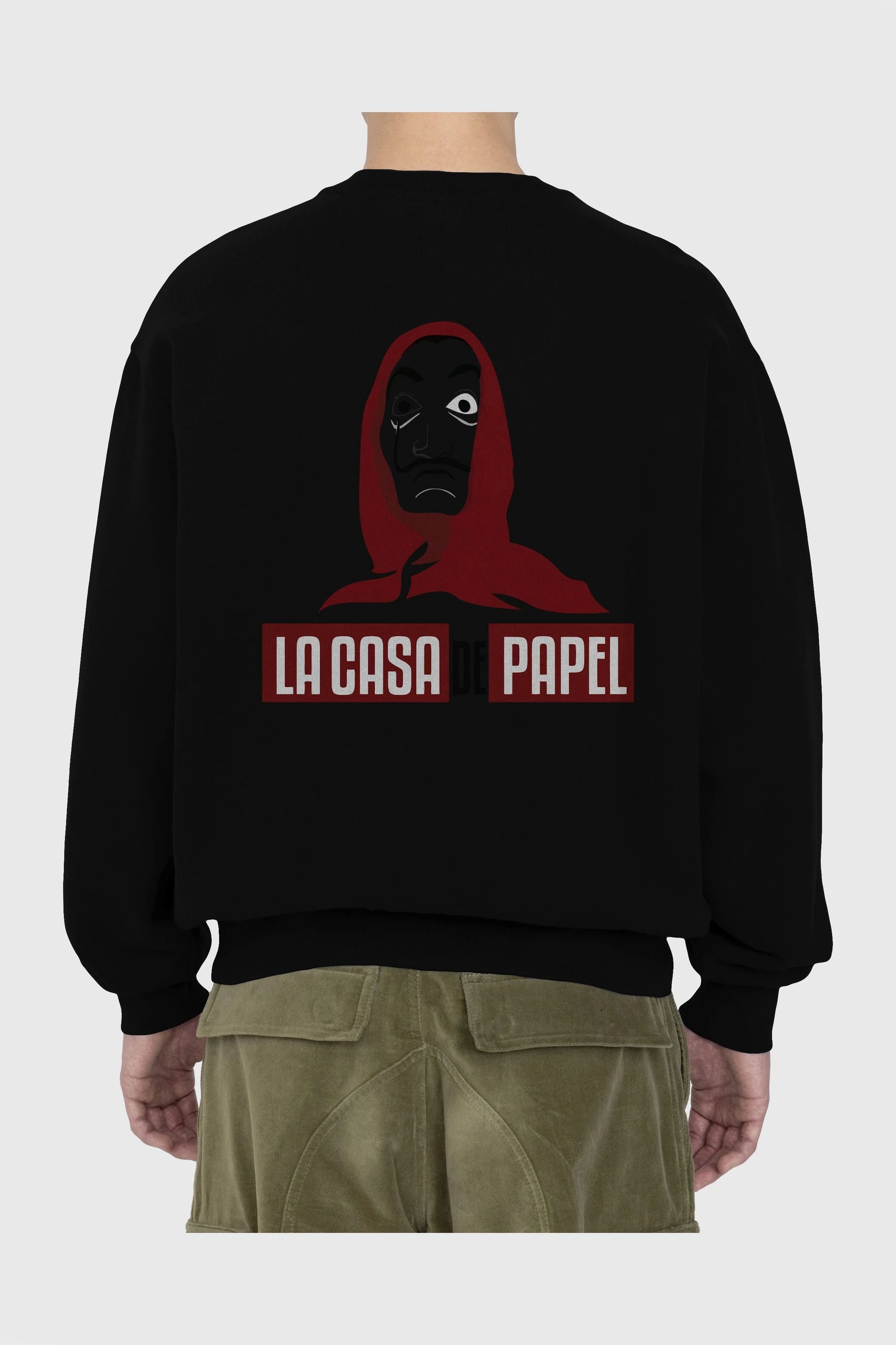 La Casa De Papel (1) Arka Baskılı Oversize Sweatshirt Erkek Kadın Unisex
