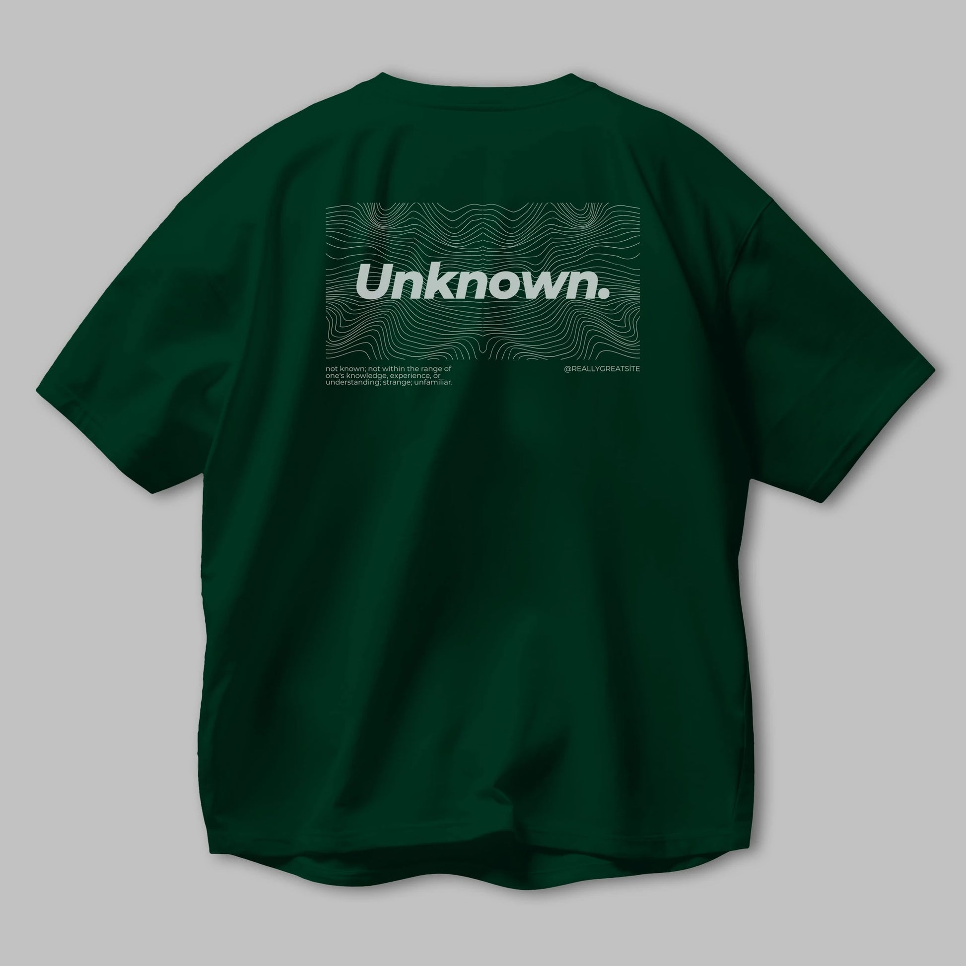 Unknown Yazılı Arka Baskılı Oversize t-shirt Erkek Kadın Unisex