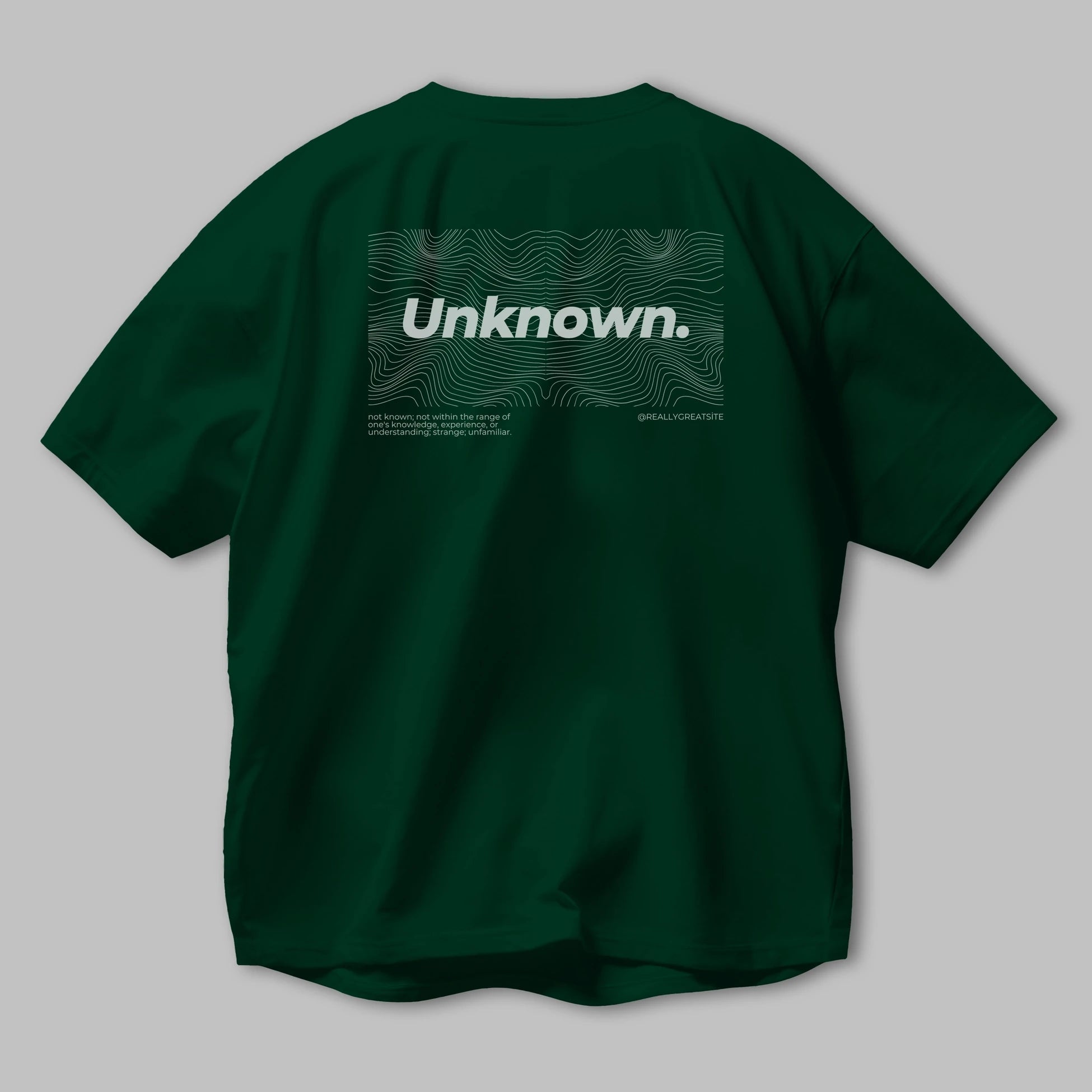 Unknown Yazılı Arka Baskılı Oversize t-shirt Erkek Kadın Unisex