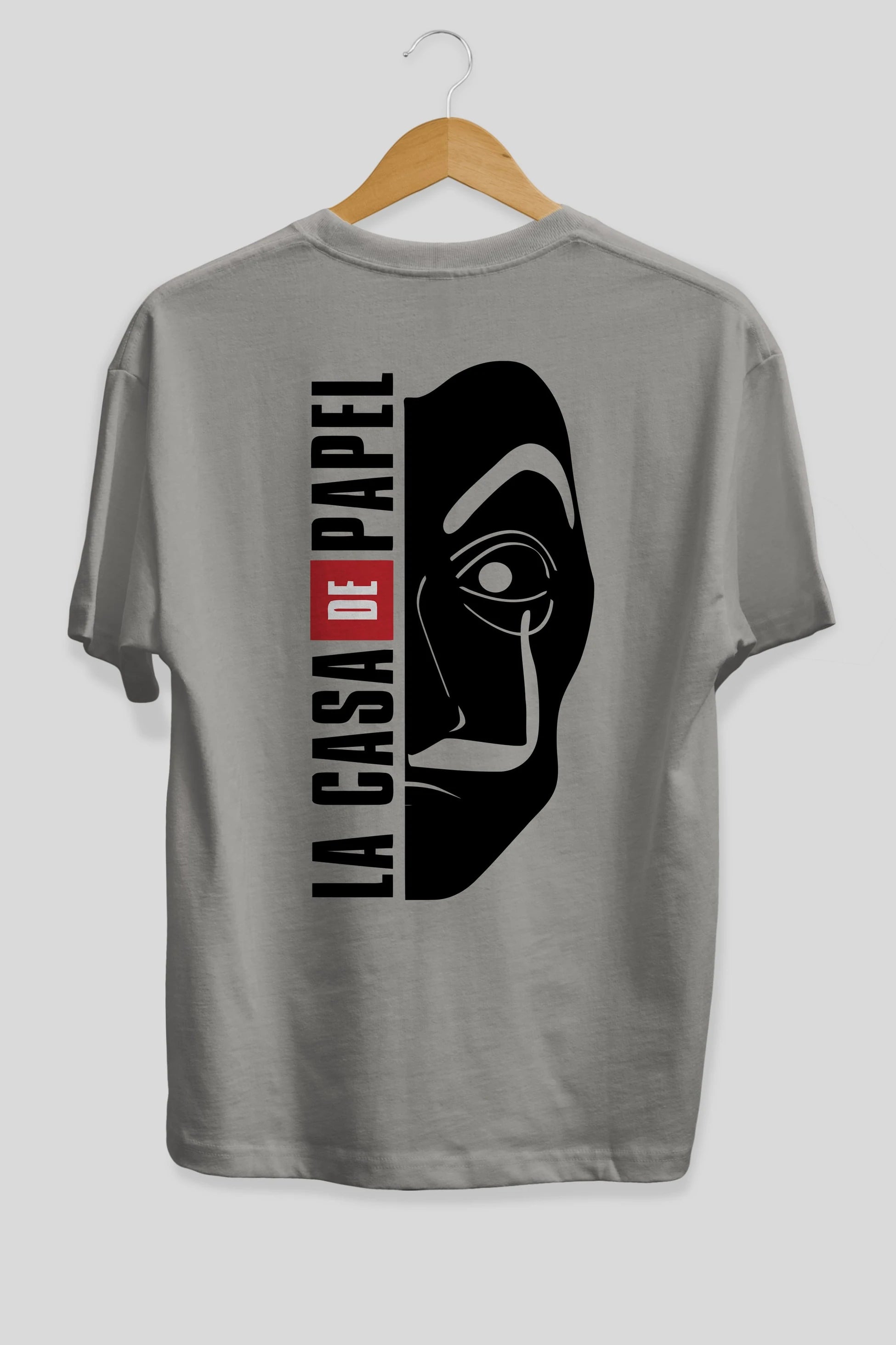La Casa De Papel (3) Arka Baskılı Oversize t-shirt Erkek Kadın Unisex %100 Pamuk Bisiklet Yaka tişort