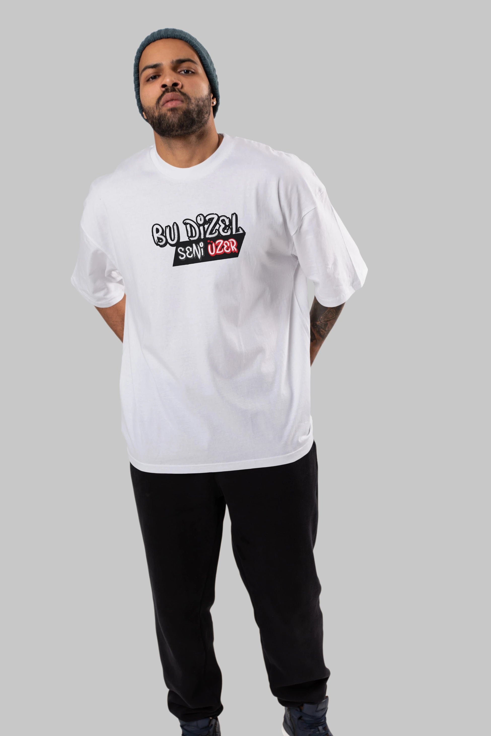 Bu Dizel Seni Üzer Ön Baskılı Oversize t-shirt %100 pamuk Erkek Kadın Unisex