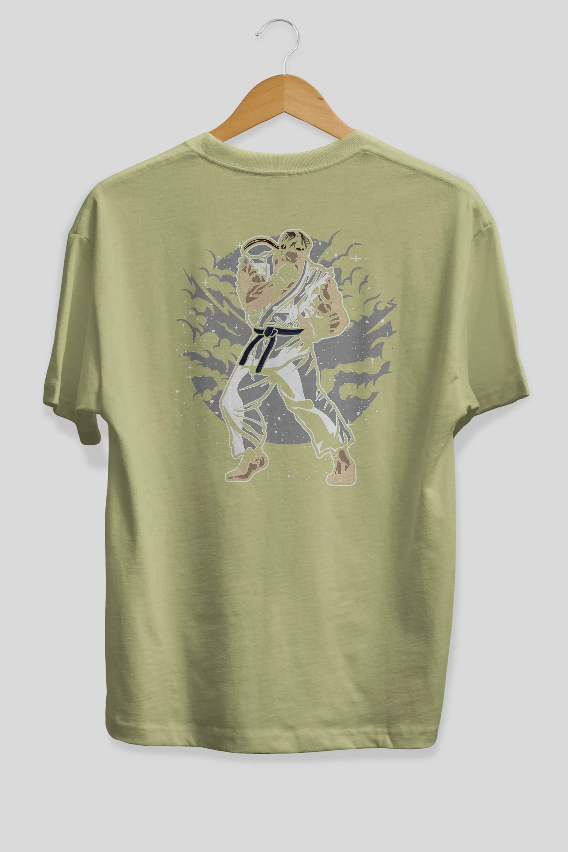 RYU Arka Baskılı Oversize t-shirt Erkek Kadın Unisex %100 Pamuk