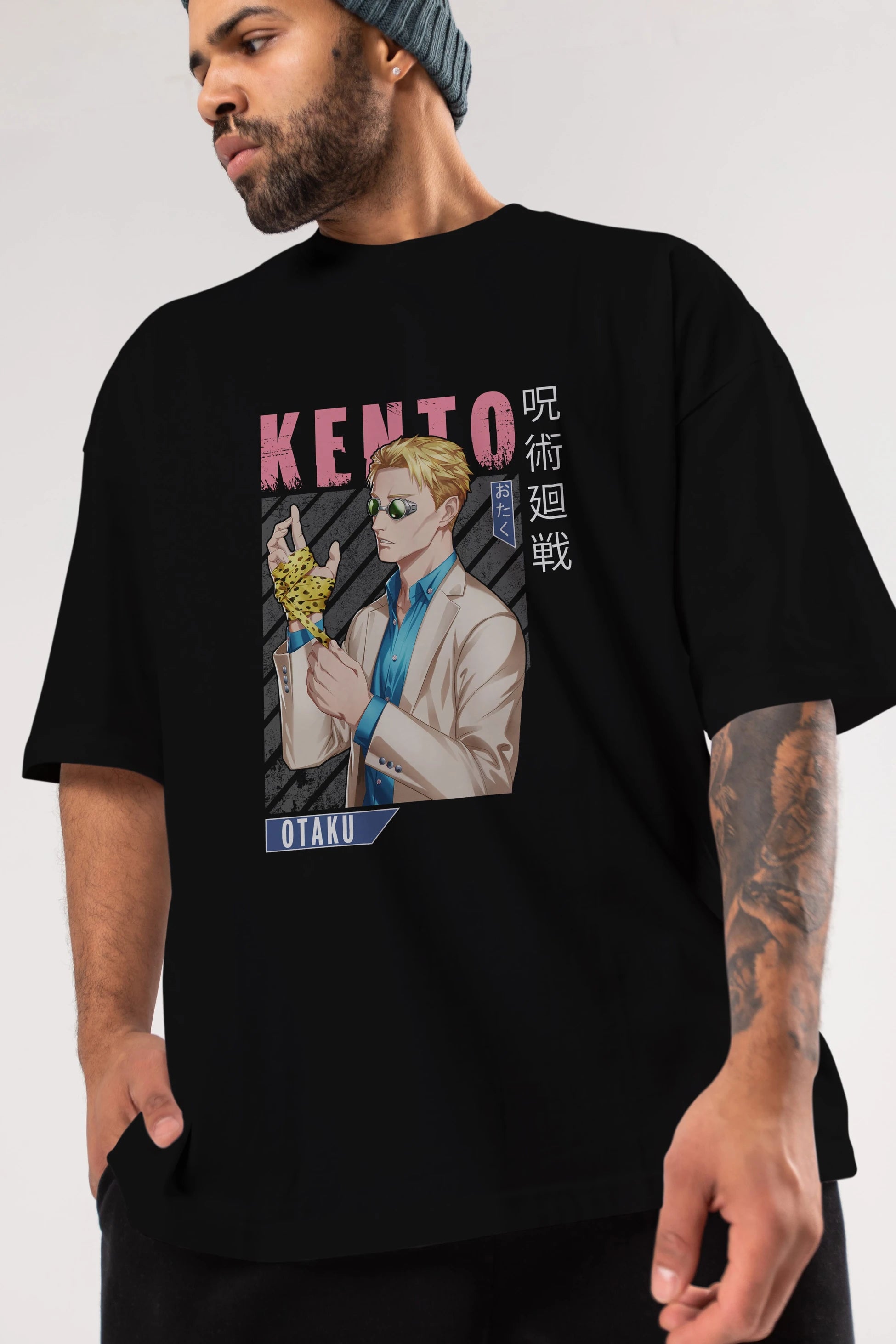 Kento Nanami Anime Ön Baskılı Oversize t-shirt %100 pamuk Erkek Kadın Unisex