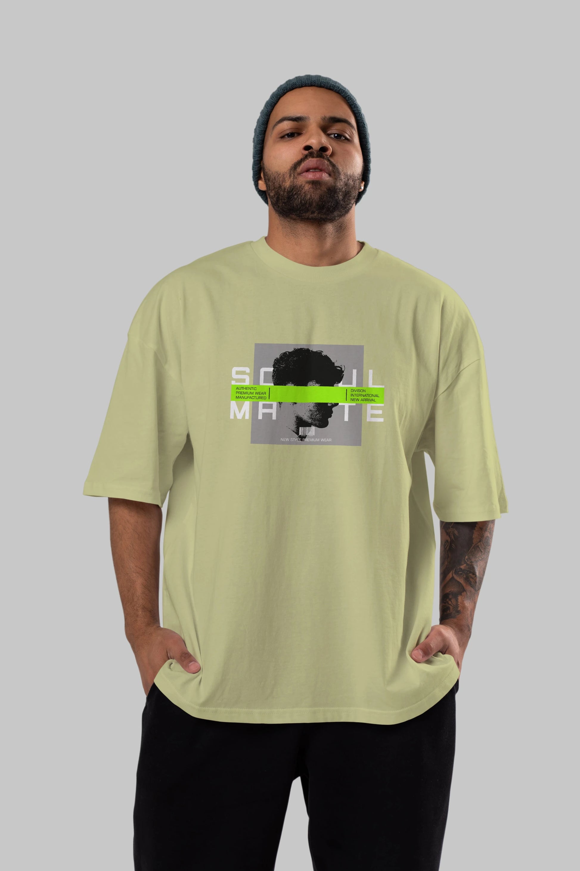 Soul Mate Ön Baskılı Oversize t-shirt Erkek Kadın Unisex
